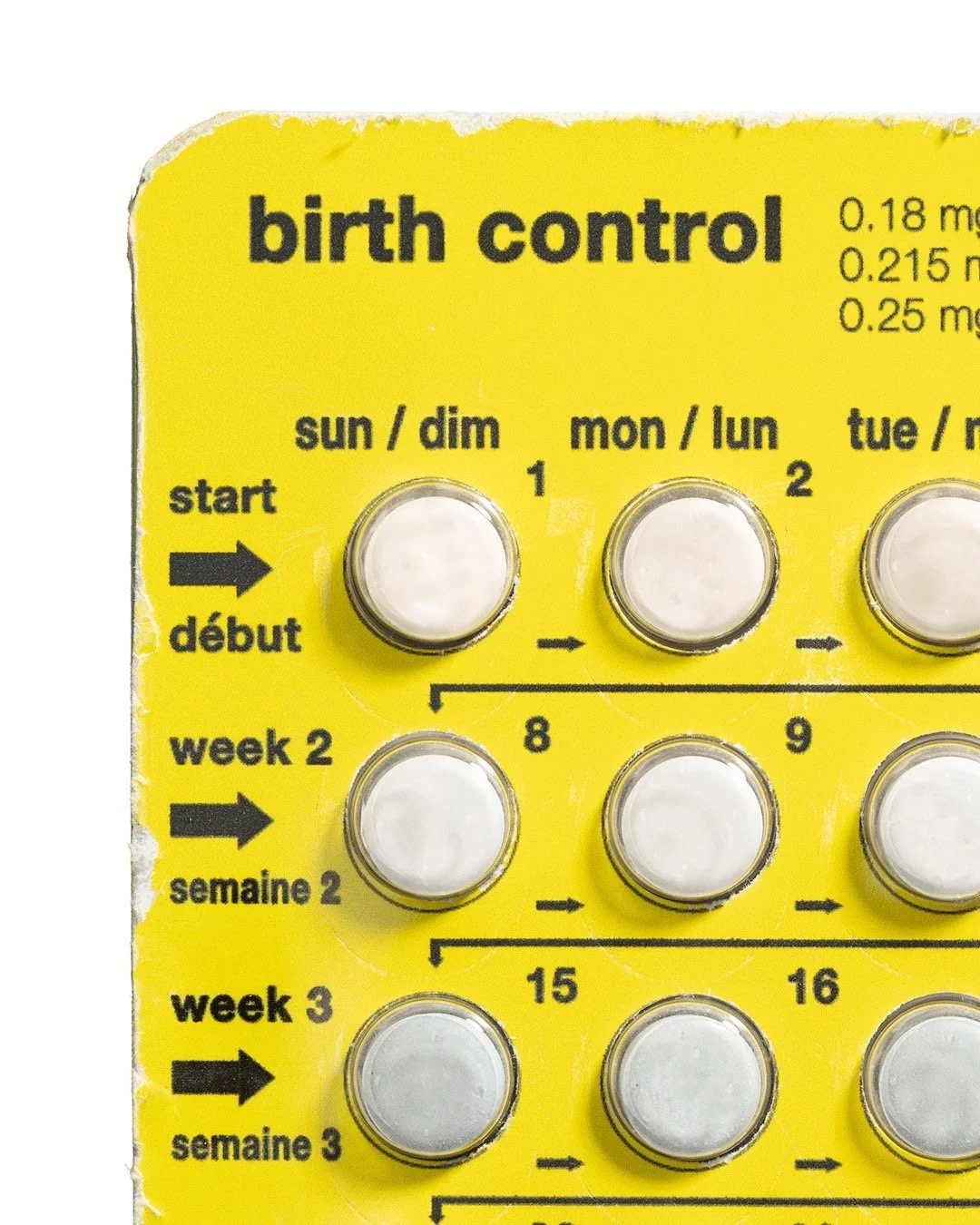 No Shame parody birth control pill packaging.” (Copy) (Copy)