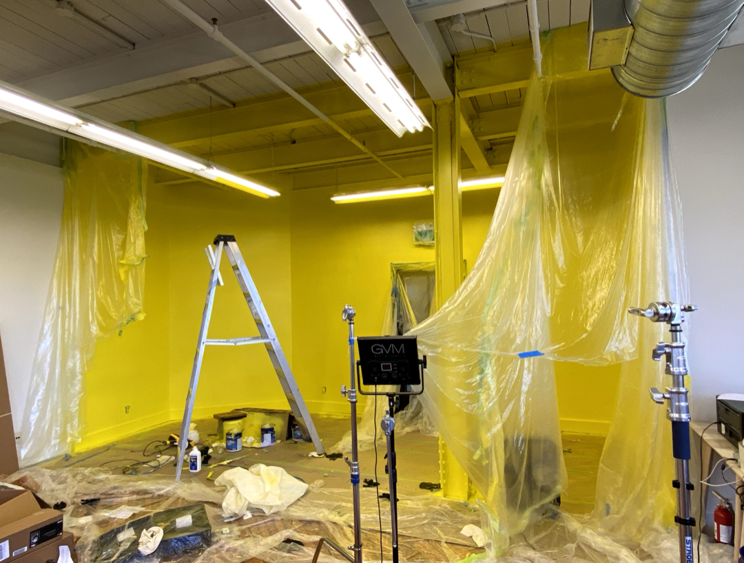 Painting DEECE Studios entrance in No Shame parody of No Name branding (Copy) (Copy)