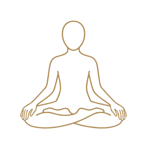 Person meditating presence icon