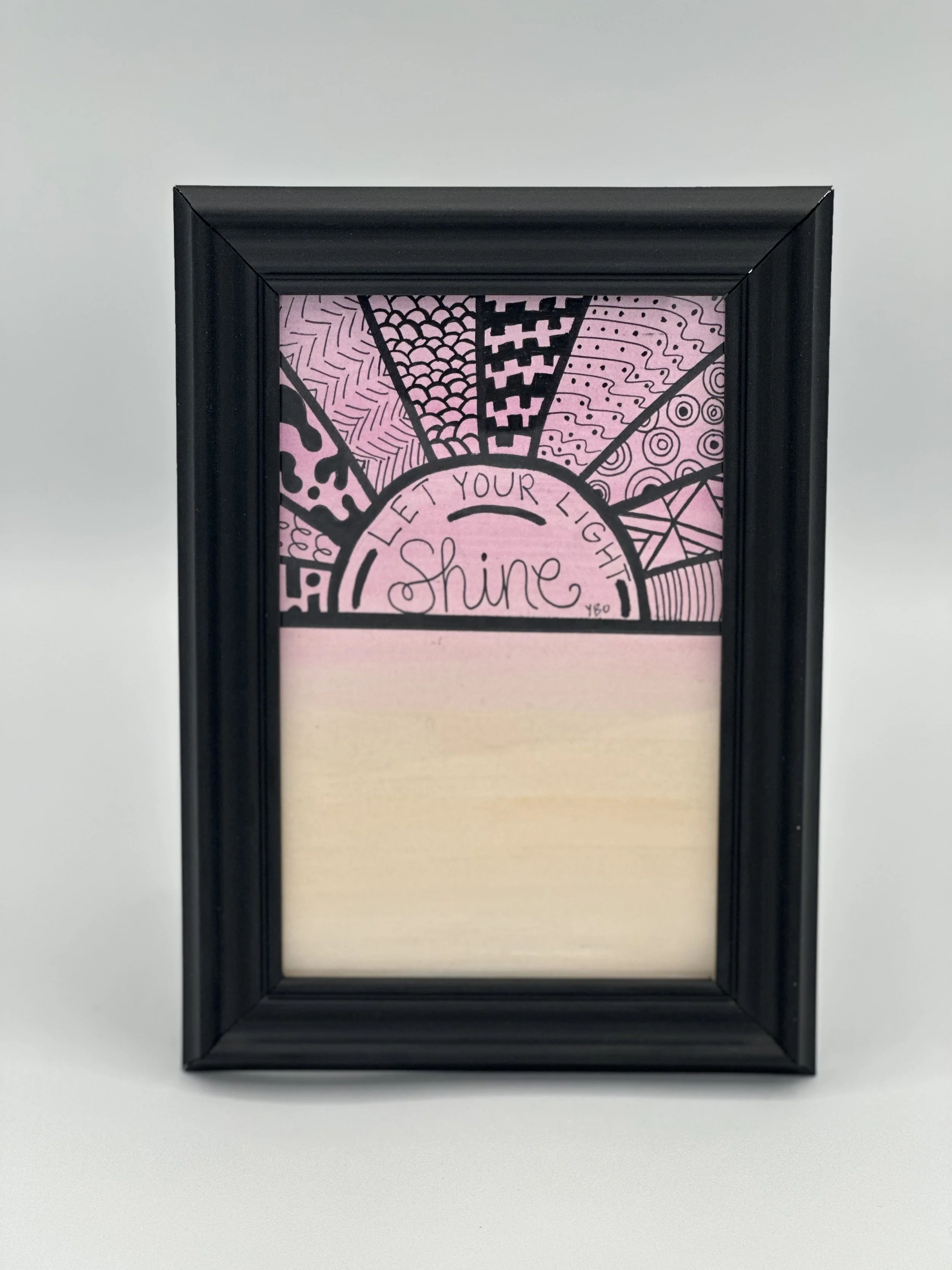 Watercolor Affirmation in Frame