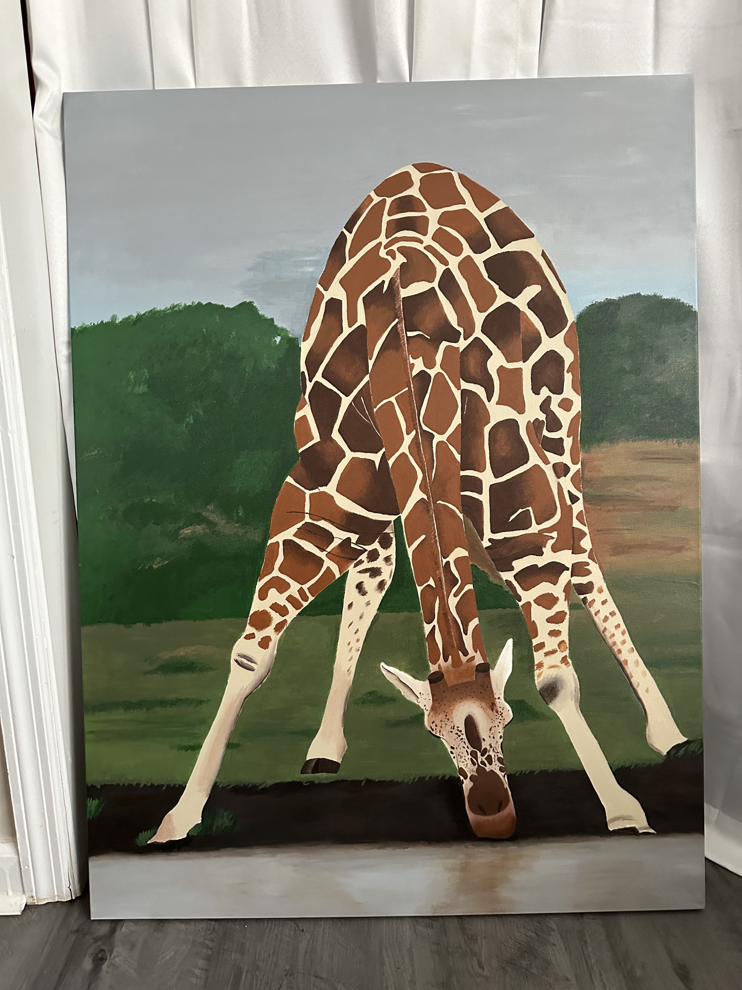 Commissioned realistic acrylic painting