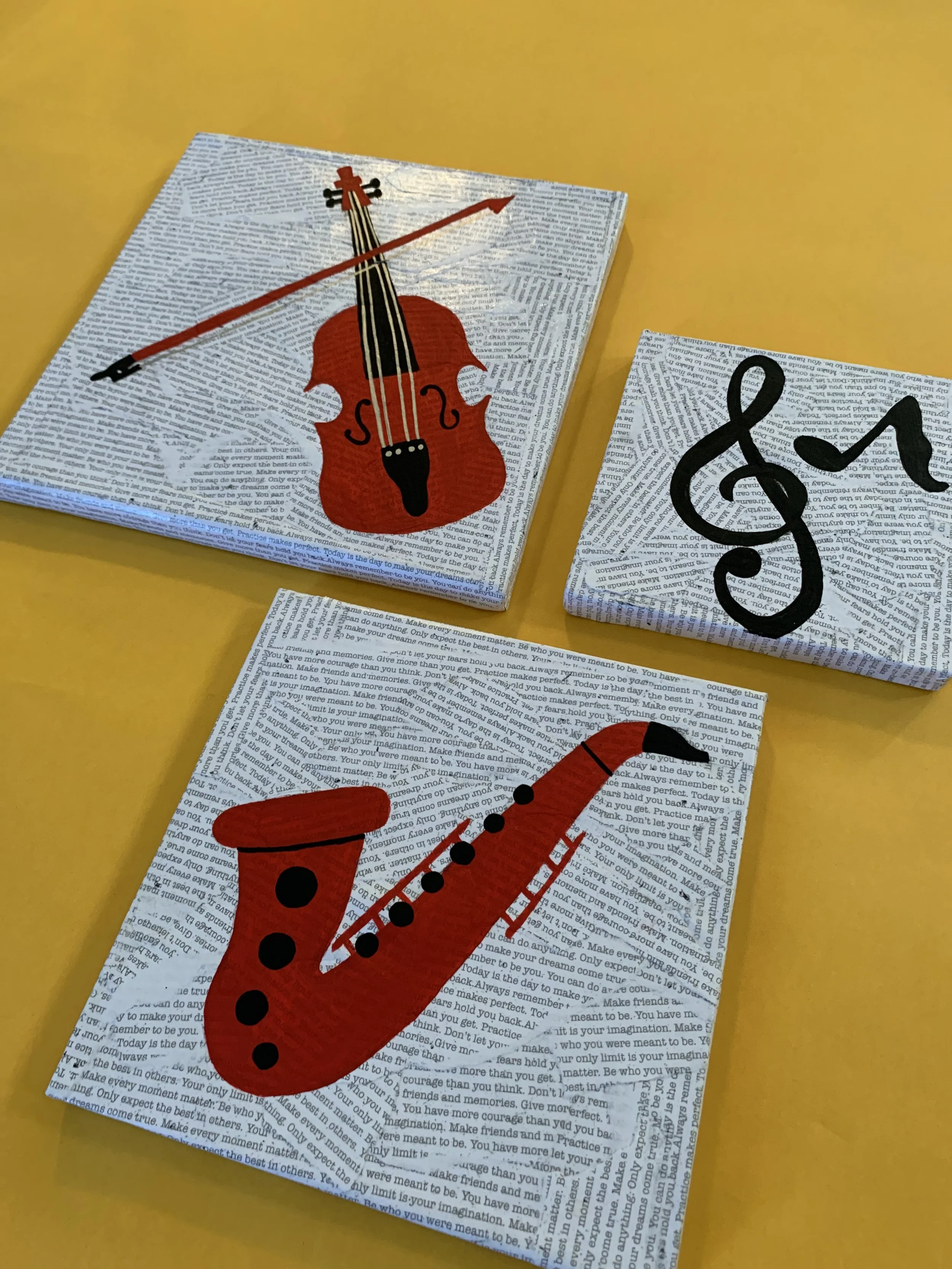 Acrylic Paint and Collage on Canvas