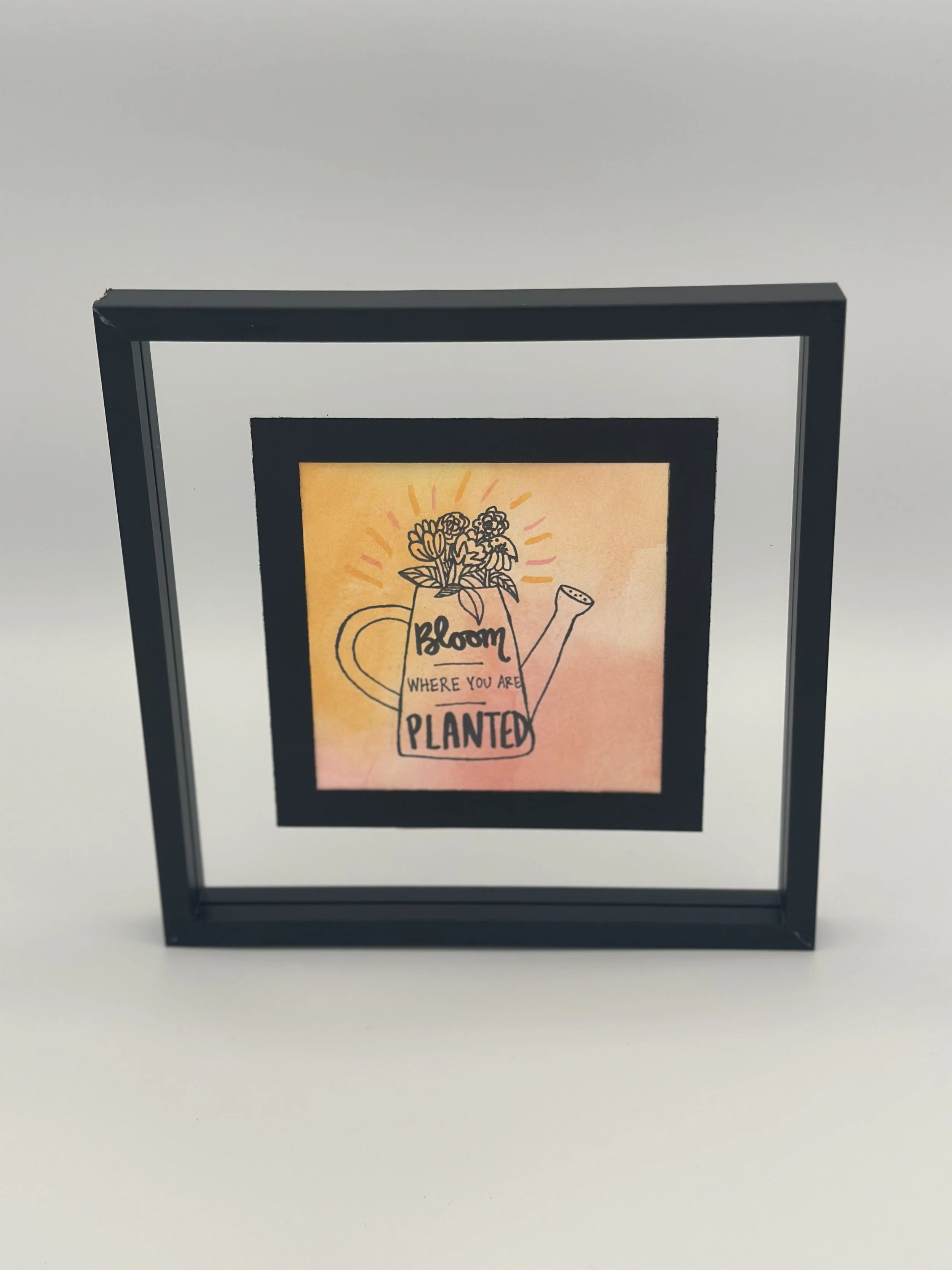 Watercolor Affirmation in Frame