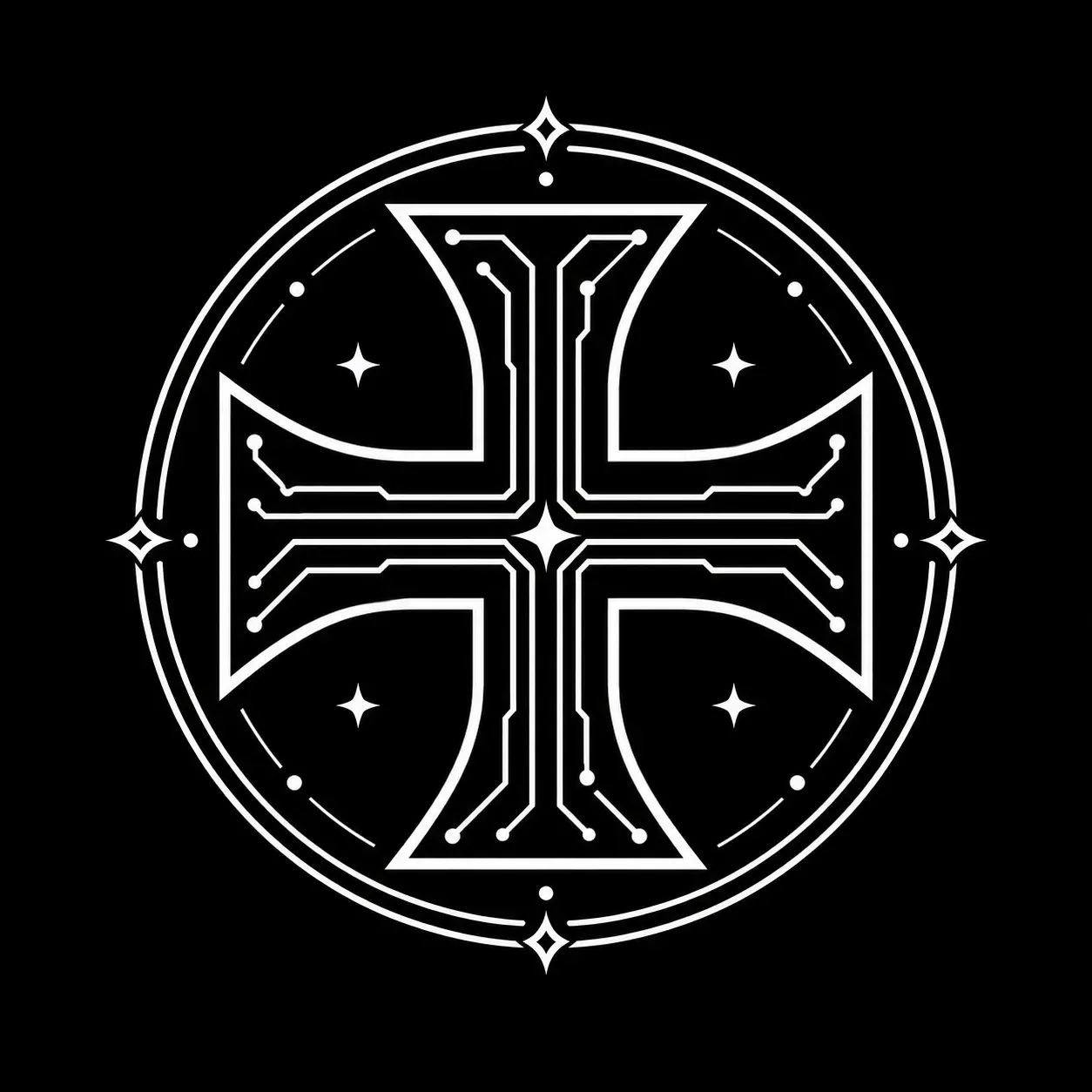 White cross emblem representing soteriology and the Christian doctrine of salvation