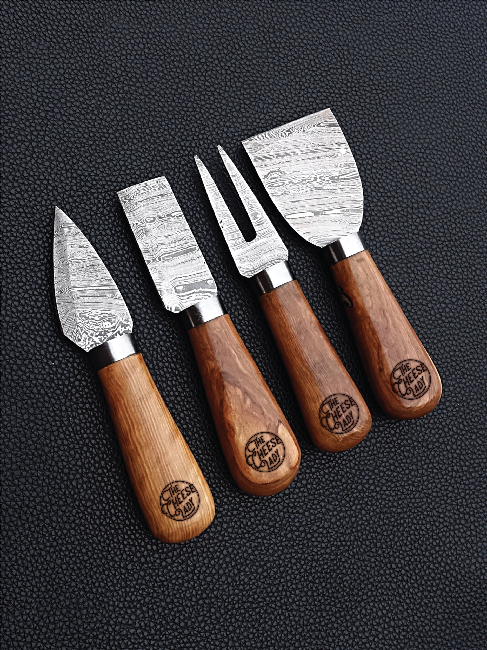 Cheese knives with Cheeselady logo