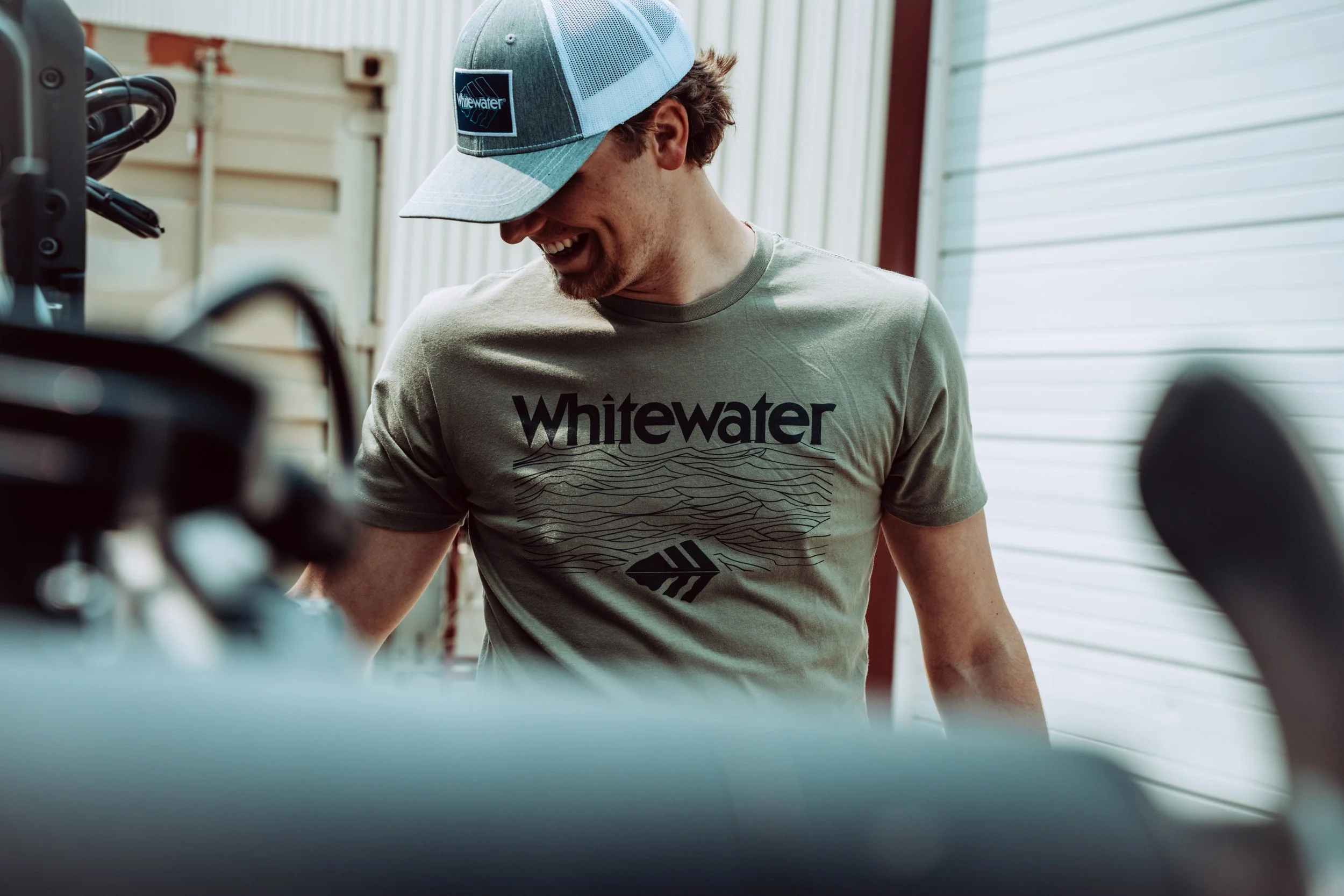 Image of model wearing Whitewater Tee (Photo provided by Whitewater Fishing)