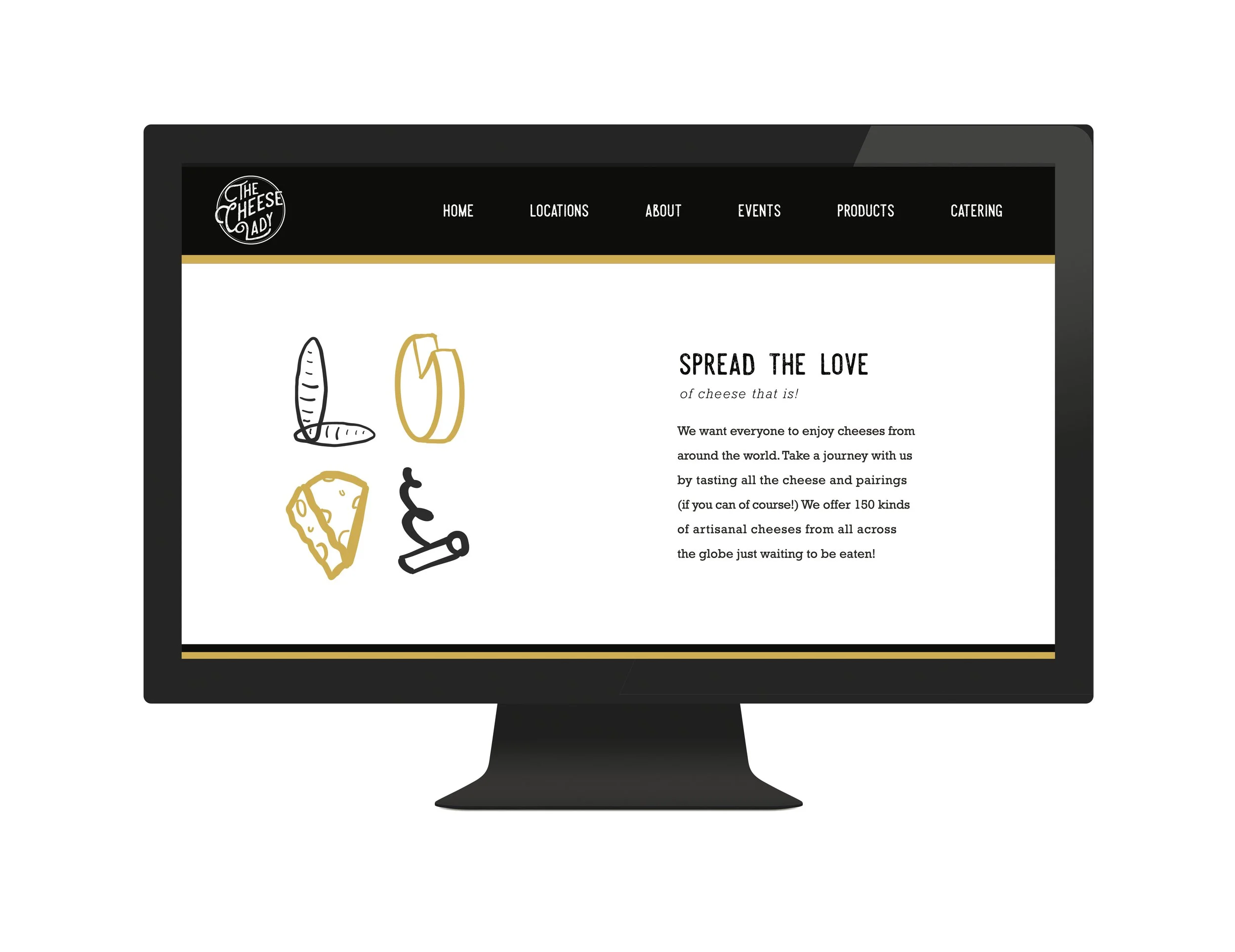 Landing page for the website