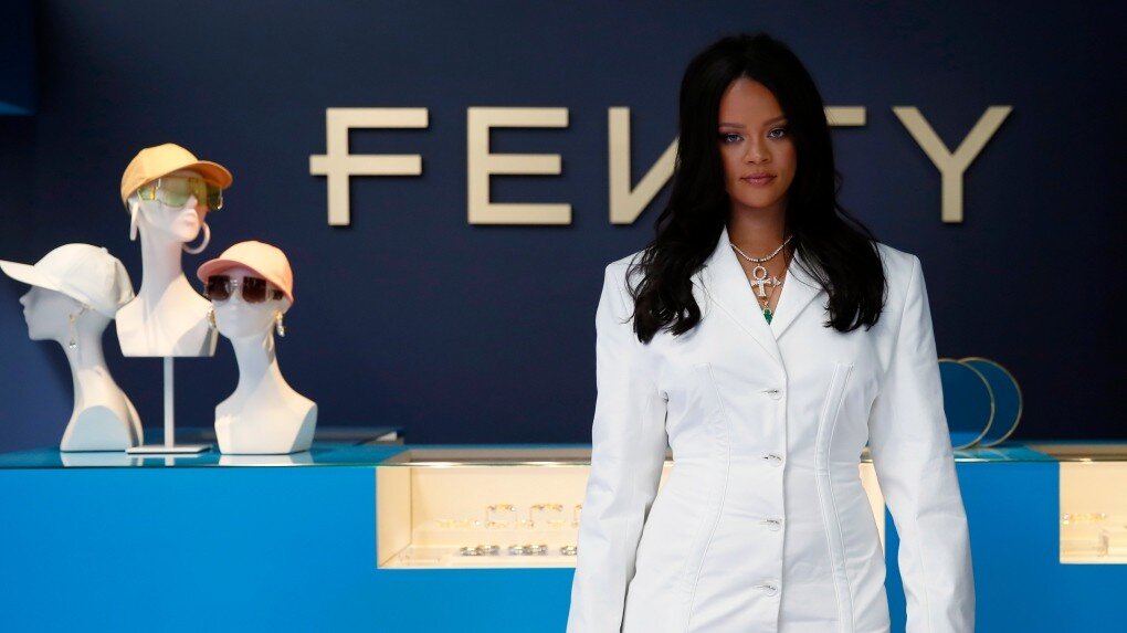 Rihanna hosts the Fenty pop-up launch in Paris. Image by Getty Images