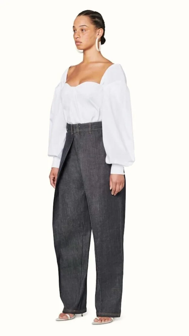 Denim Pleated Pants, image from fenty.com