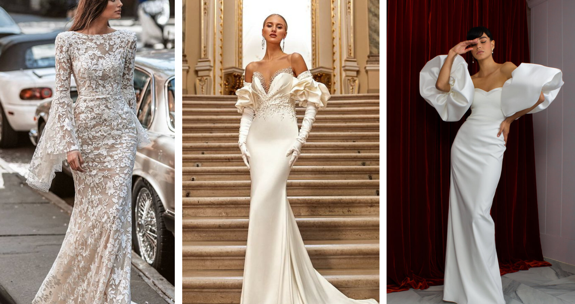 Balloow sleeves, Bell Sleeves, wedding dress sleeves, Holiwood glamour, fall wedding dress, fall 2022, WONA Concept, Anna Sposa “Hypnose”, Halfpenny London