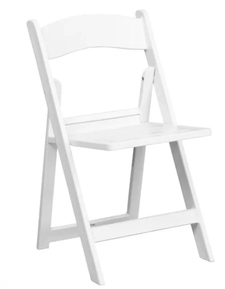White Padded Folding Chairs
