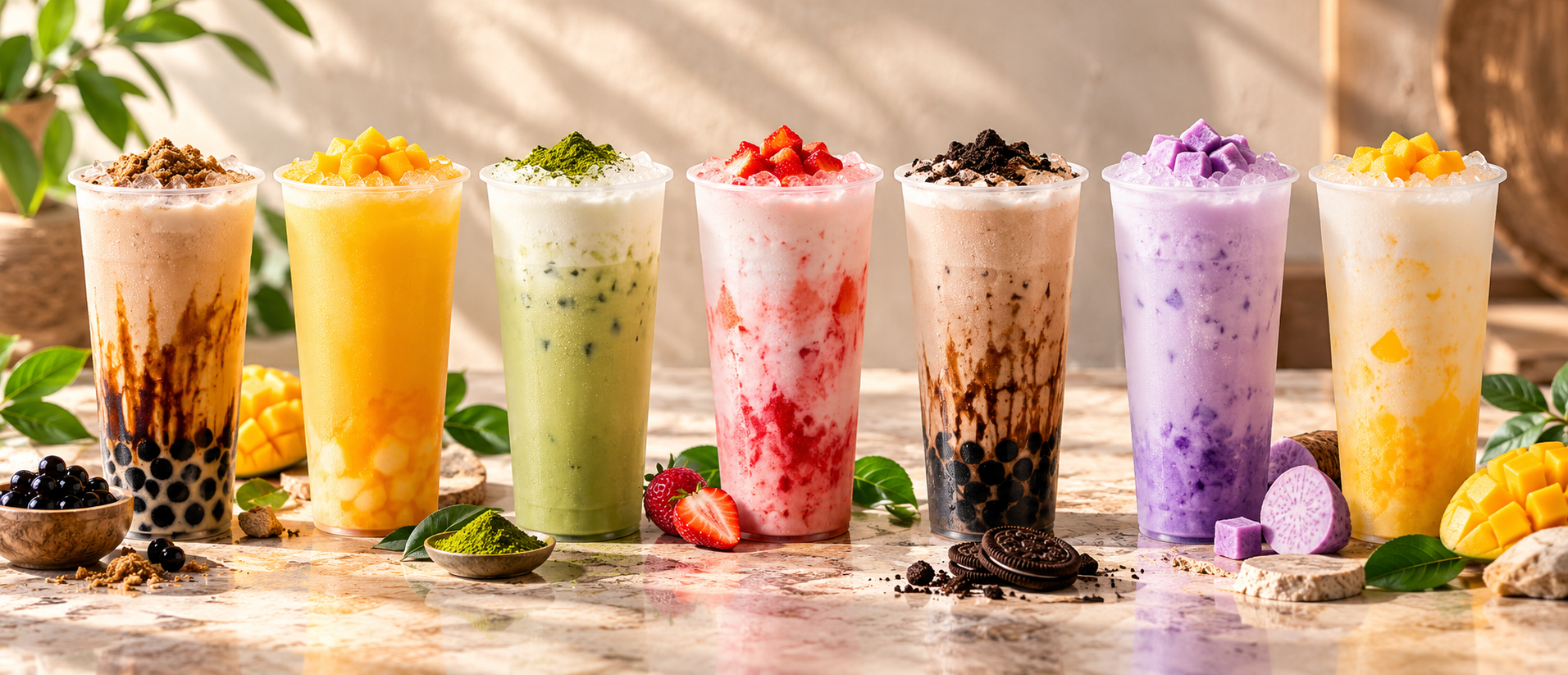Pastel Bubble Tea Collection on Marble.png