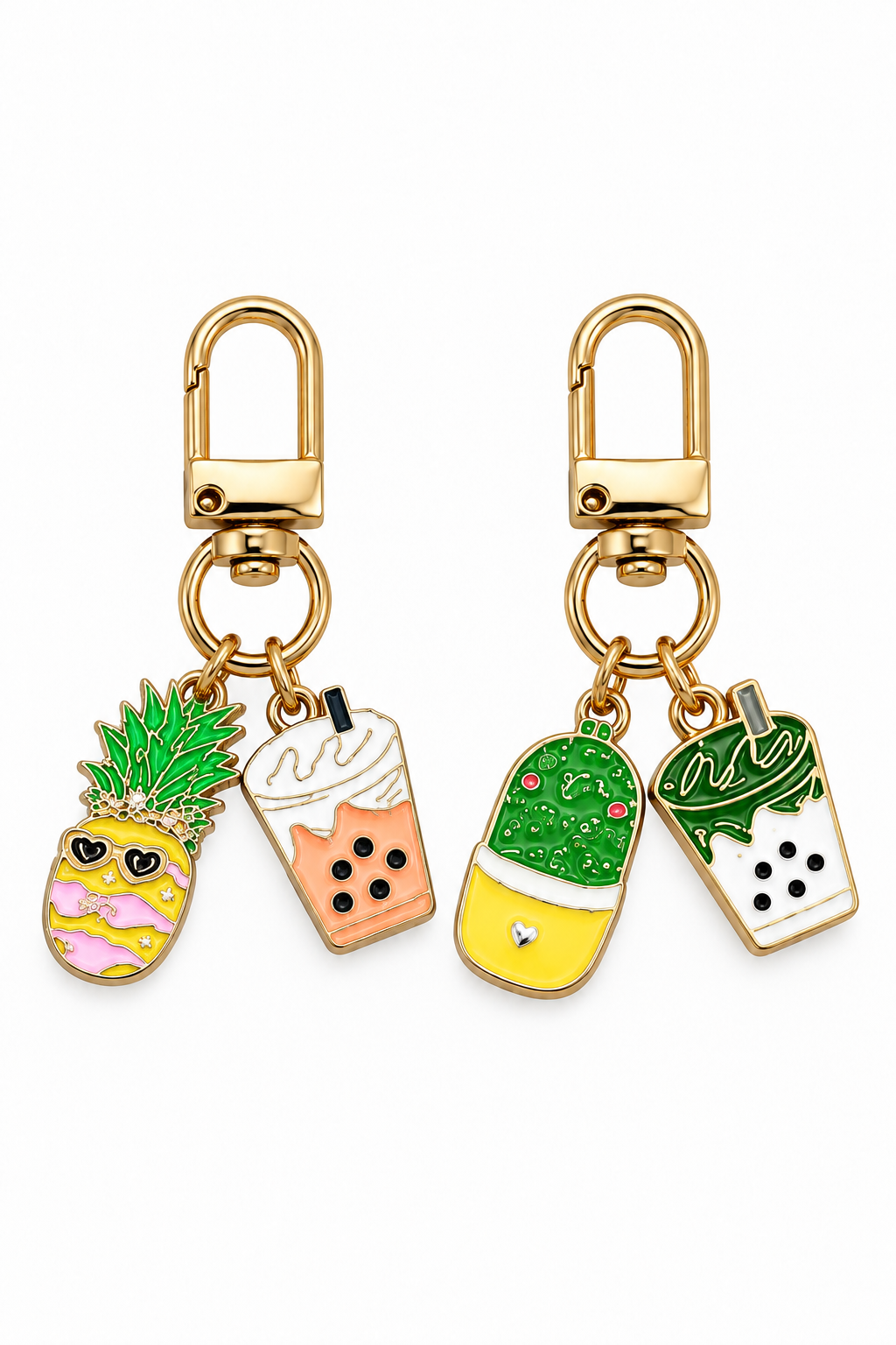 Playful Gold Enamel Charm Keychains.png