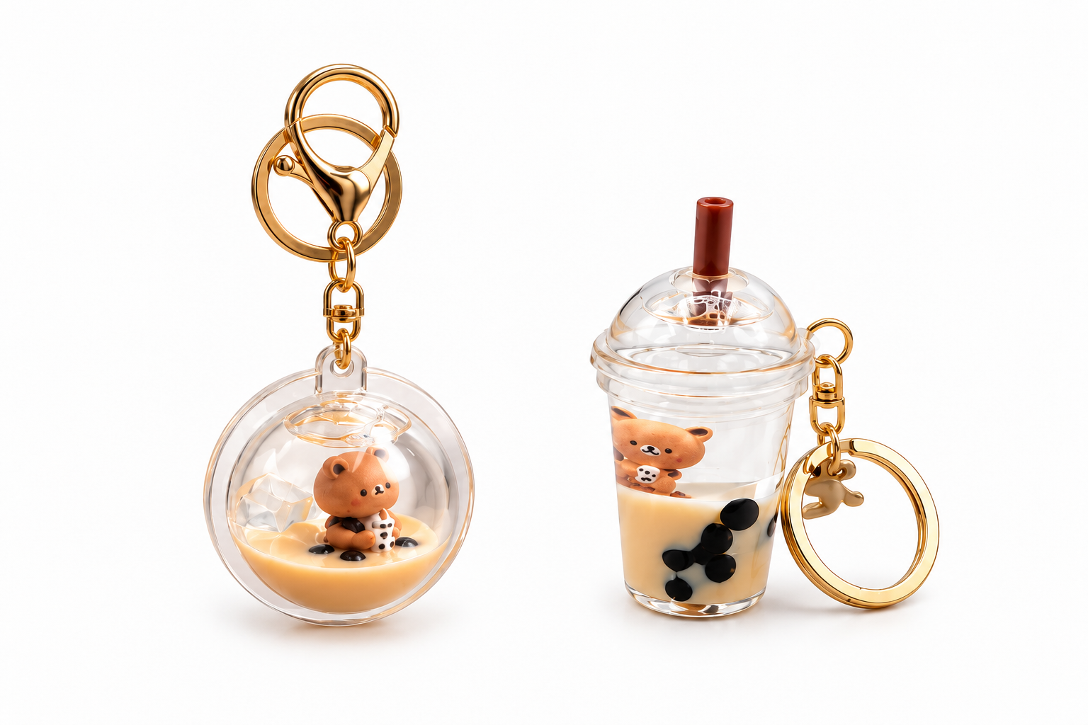 Kawaii Milk Tea Bear Keychains.png