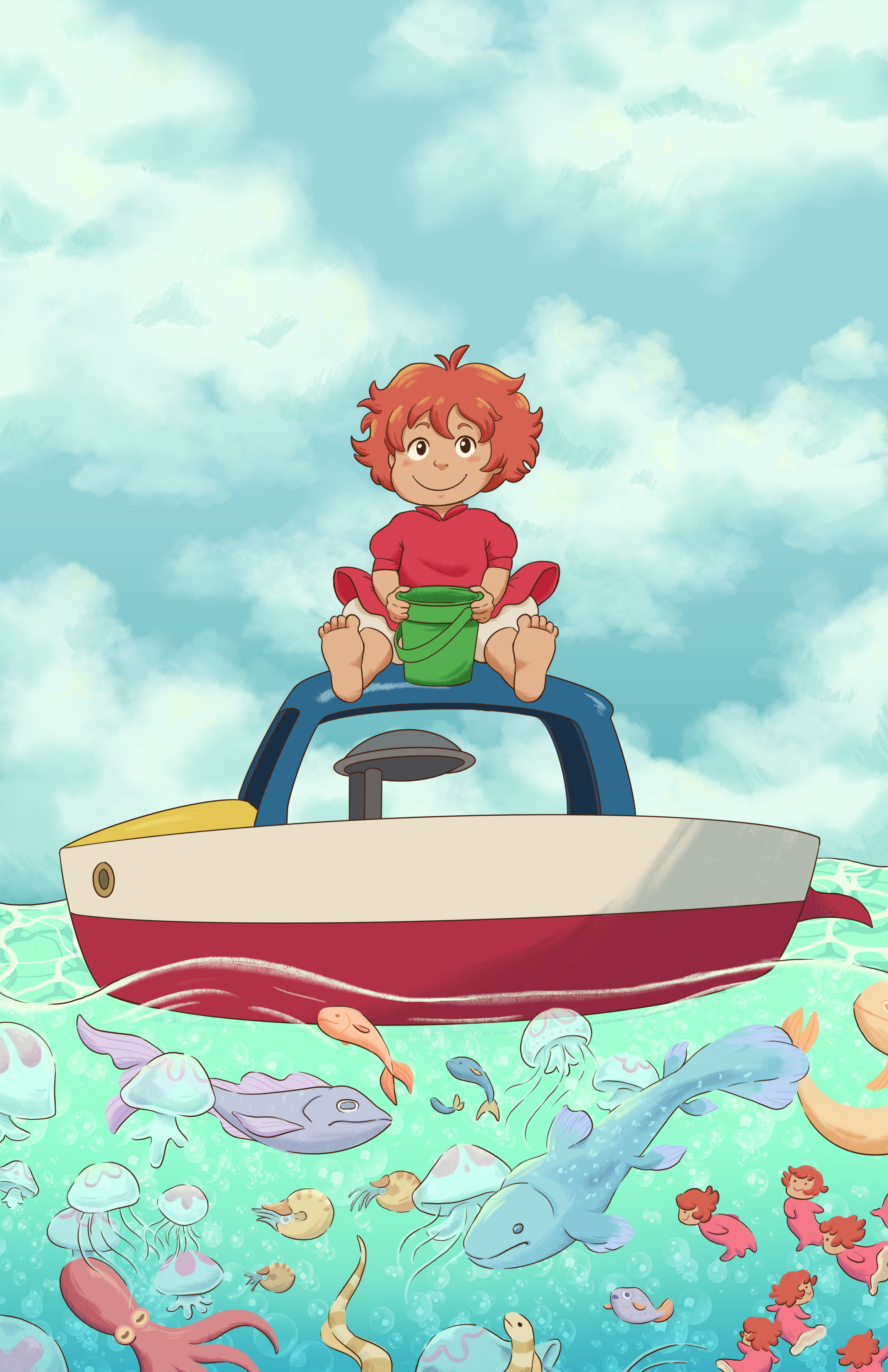 Fanart of Studio Ghibli's Ponyo