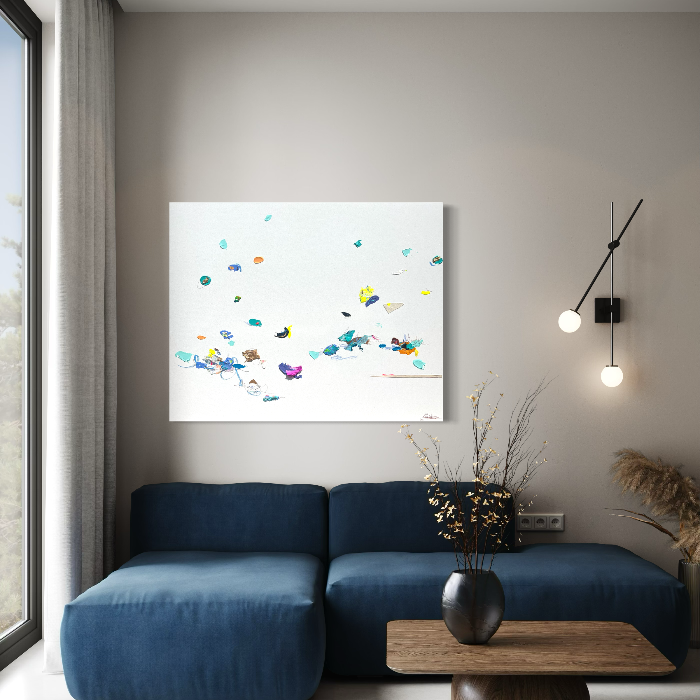 Swimming at lovers bay - 24x30