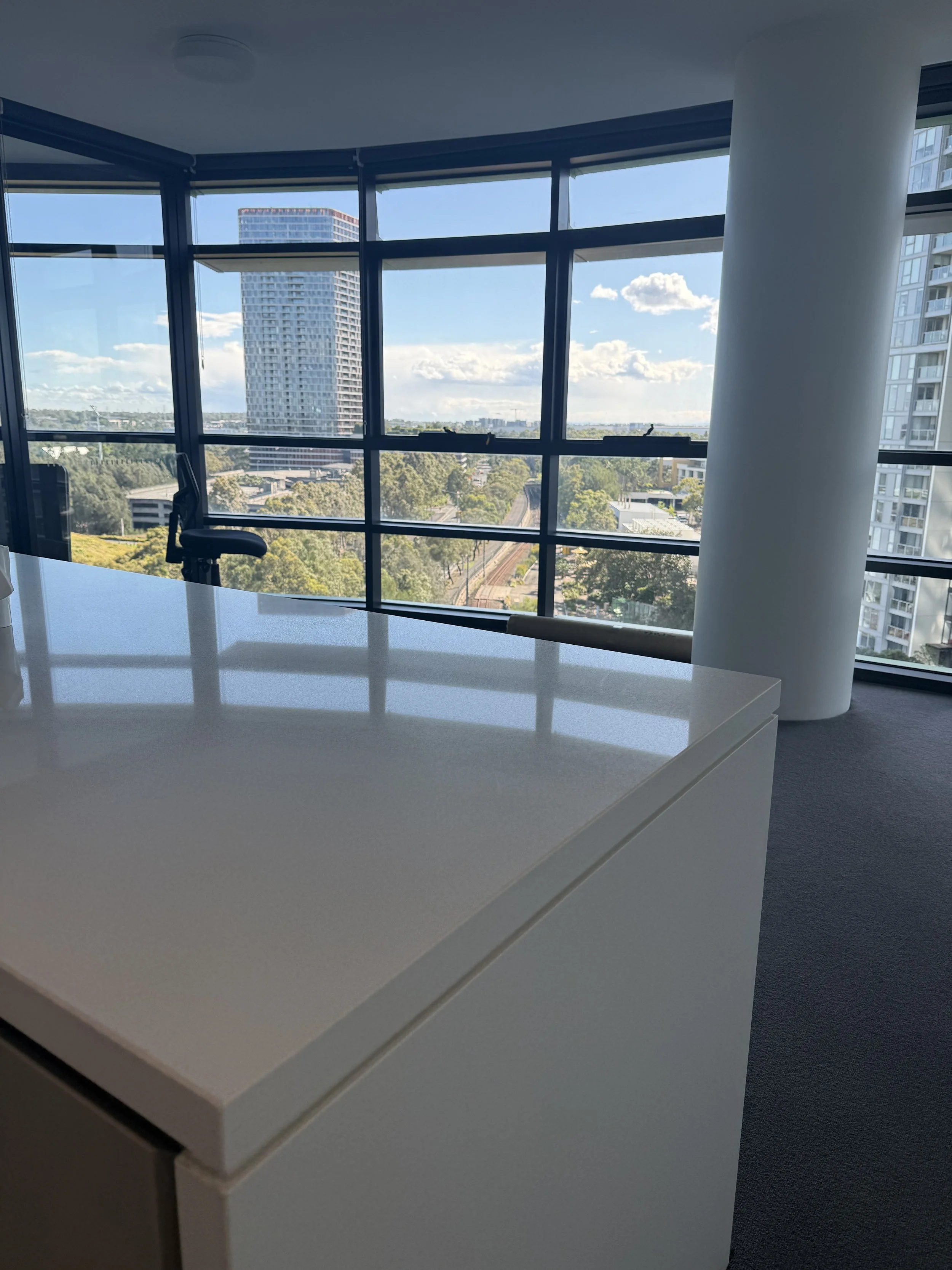 End of construction clean in a newly built apartment, professionally cleaned and ready for handover in Sydney