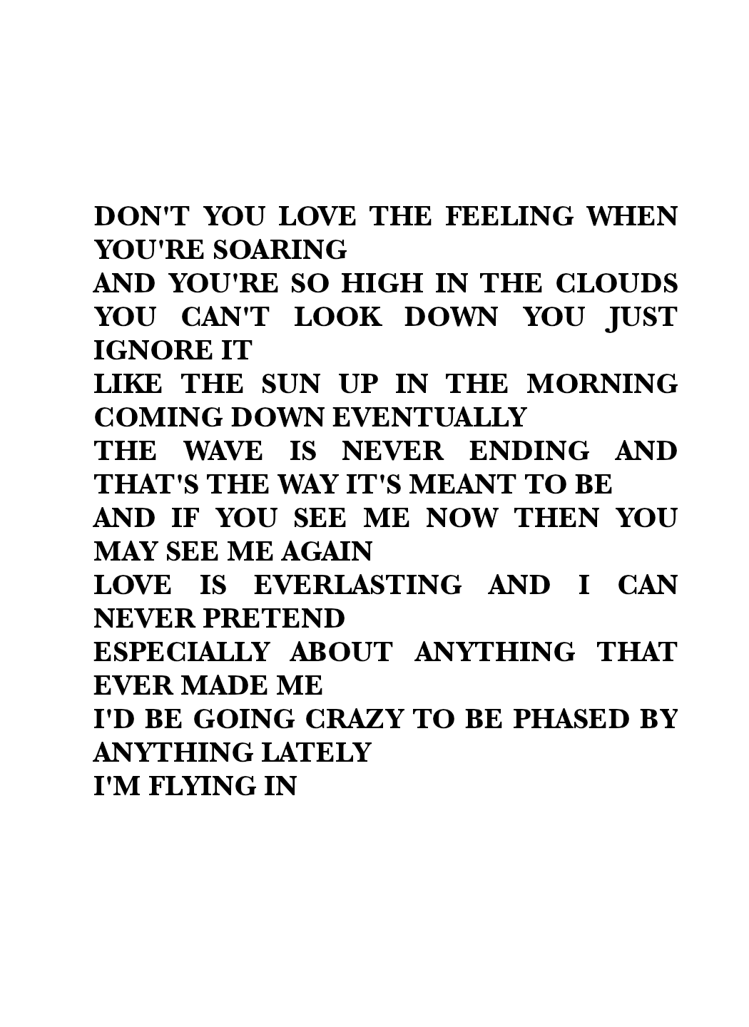 FLYING