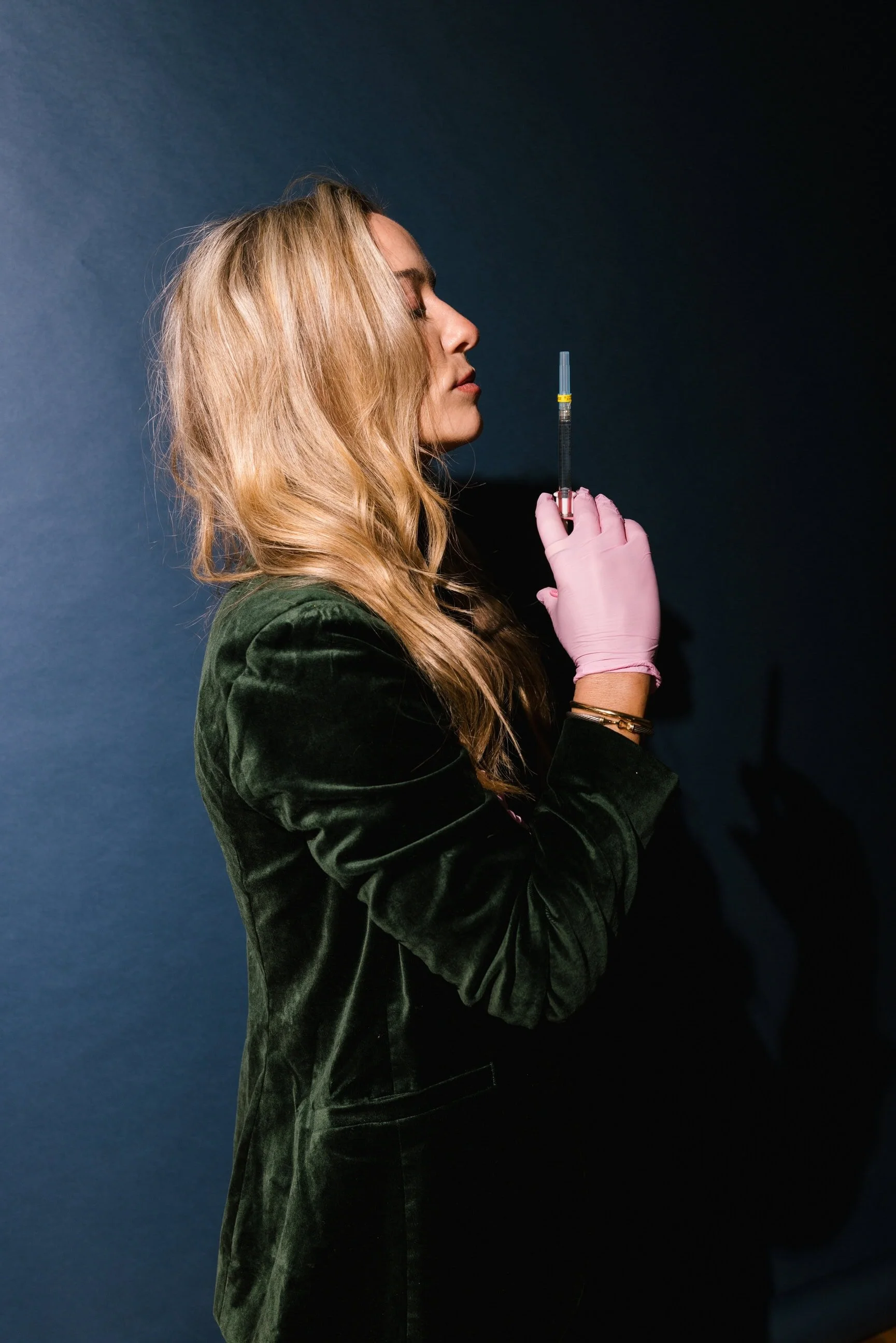 Restylane lip filler on a woman