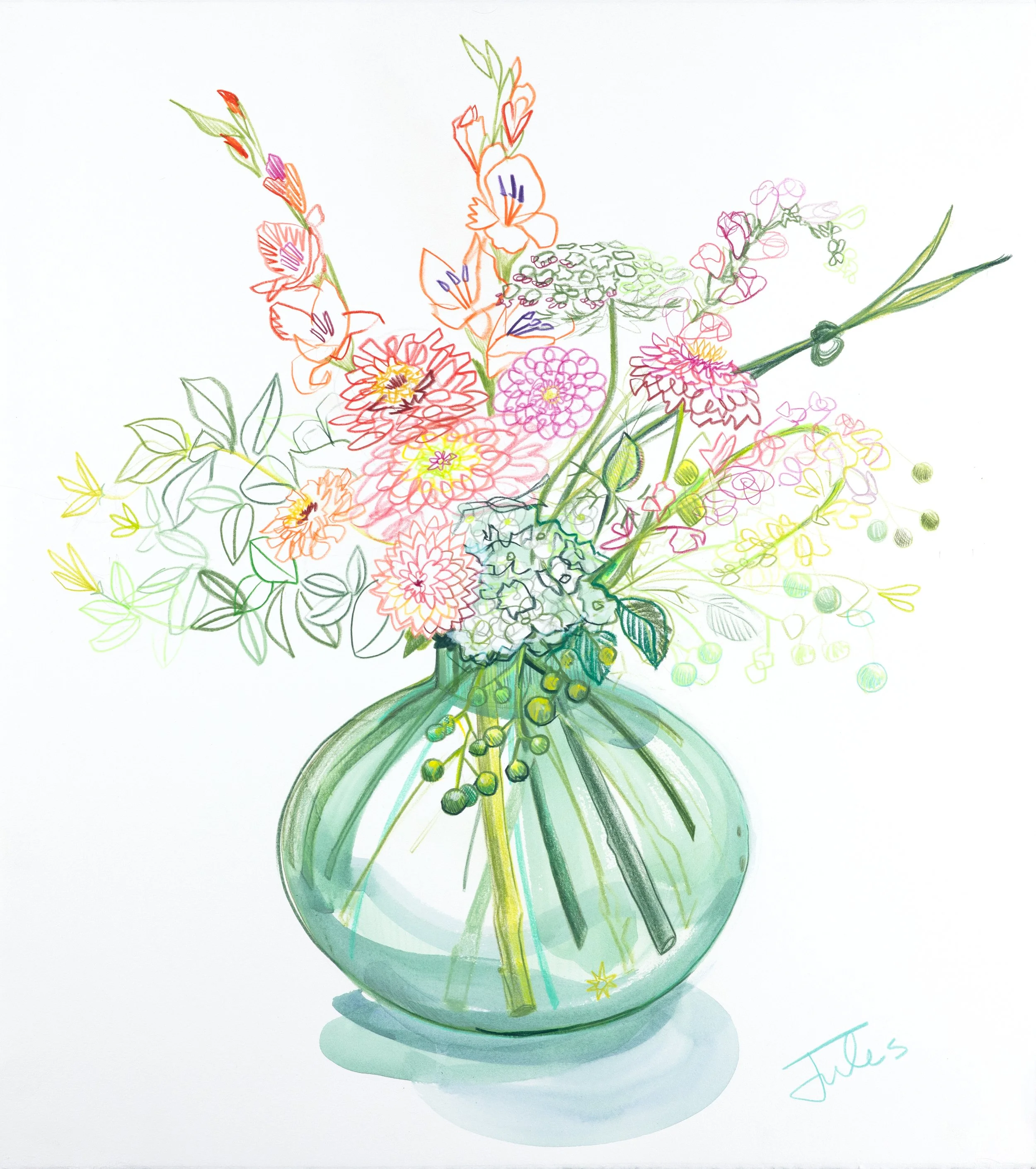 Where the Flower Leads 16x16 Prints by Jules Webster