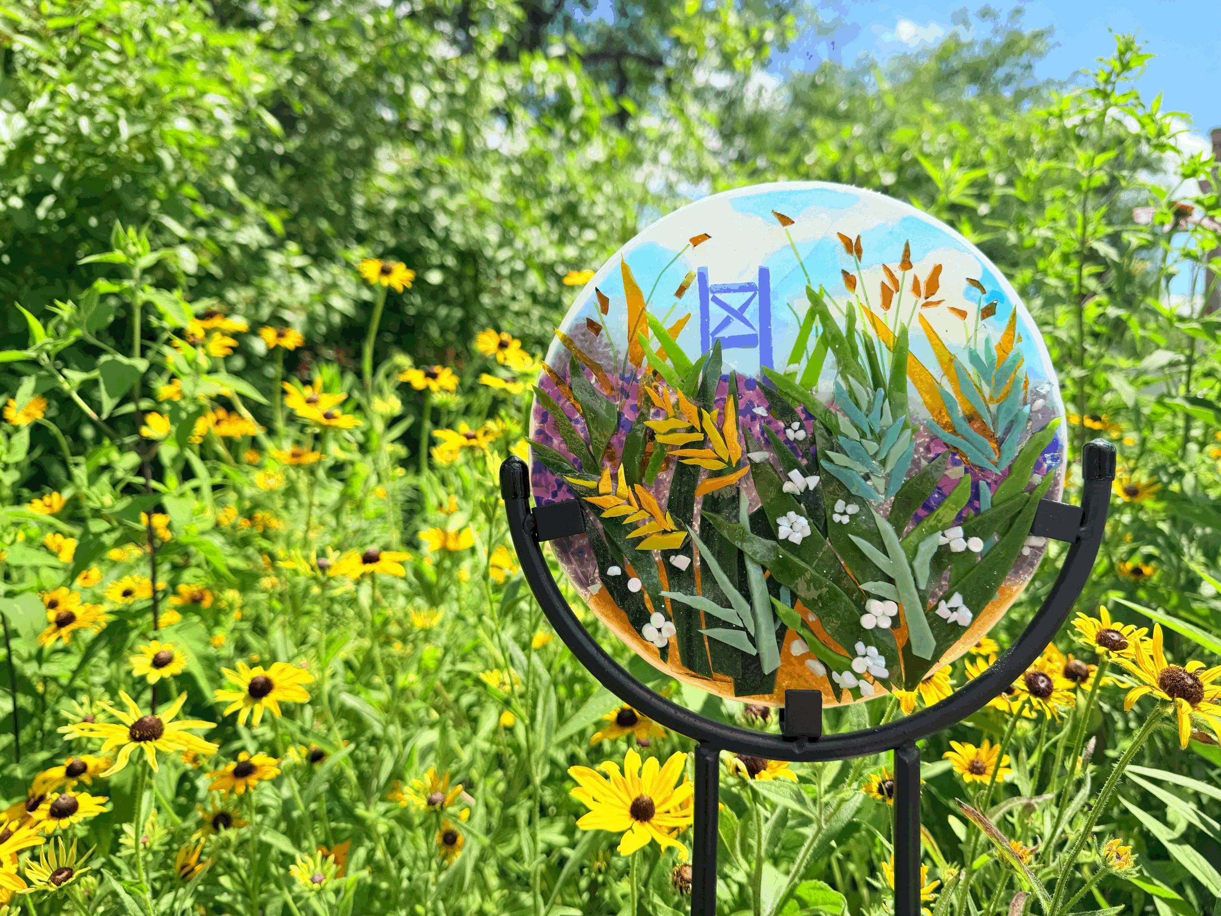 High Level Bridge Garden Stake by Jules Webster