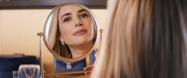 Fashionphile, Emma Roberts shopping high end purses like Hermes, Louis Vuitton, and Gucci.