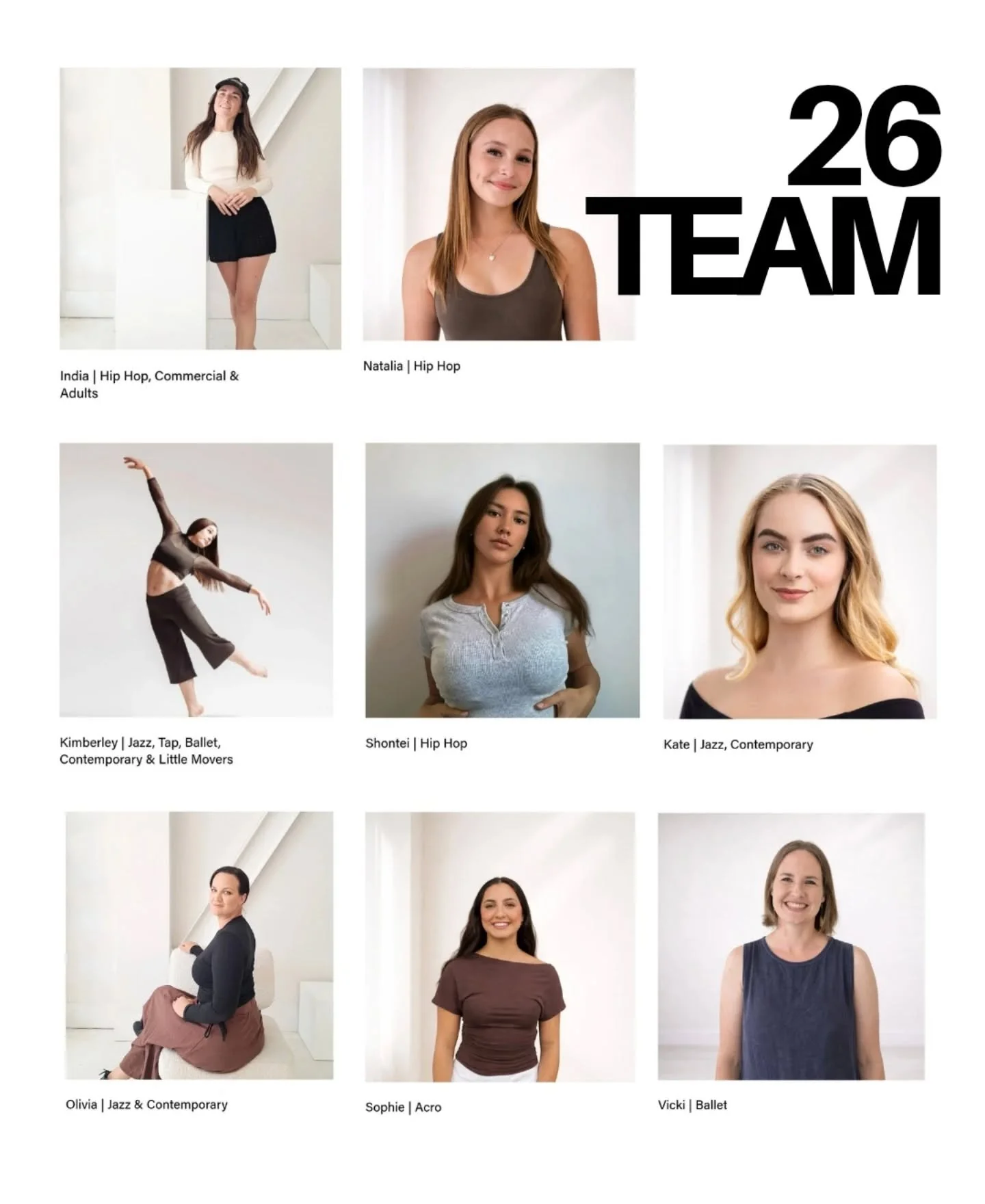 Shoutout to our incredible teaching team for 2026 🤍

The heart of House of Dance.

Not only are they amazing dancers and teachers, but they are the most supportive, uplifting, and inspiring humans for our students.

The energy, care, and passion you