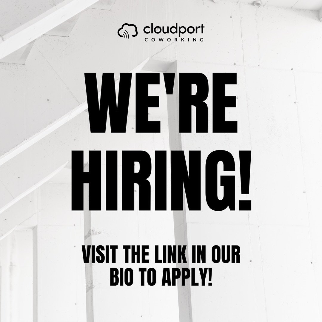 Discover your next career move at Cloudport Coworking. We&rsquo;re on the lookout for a creative individual to join our team. Explore the opportunity via the link in our bio!