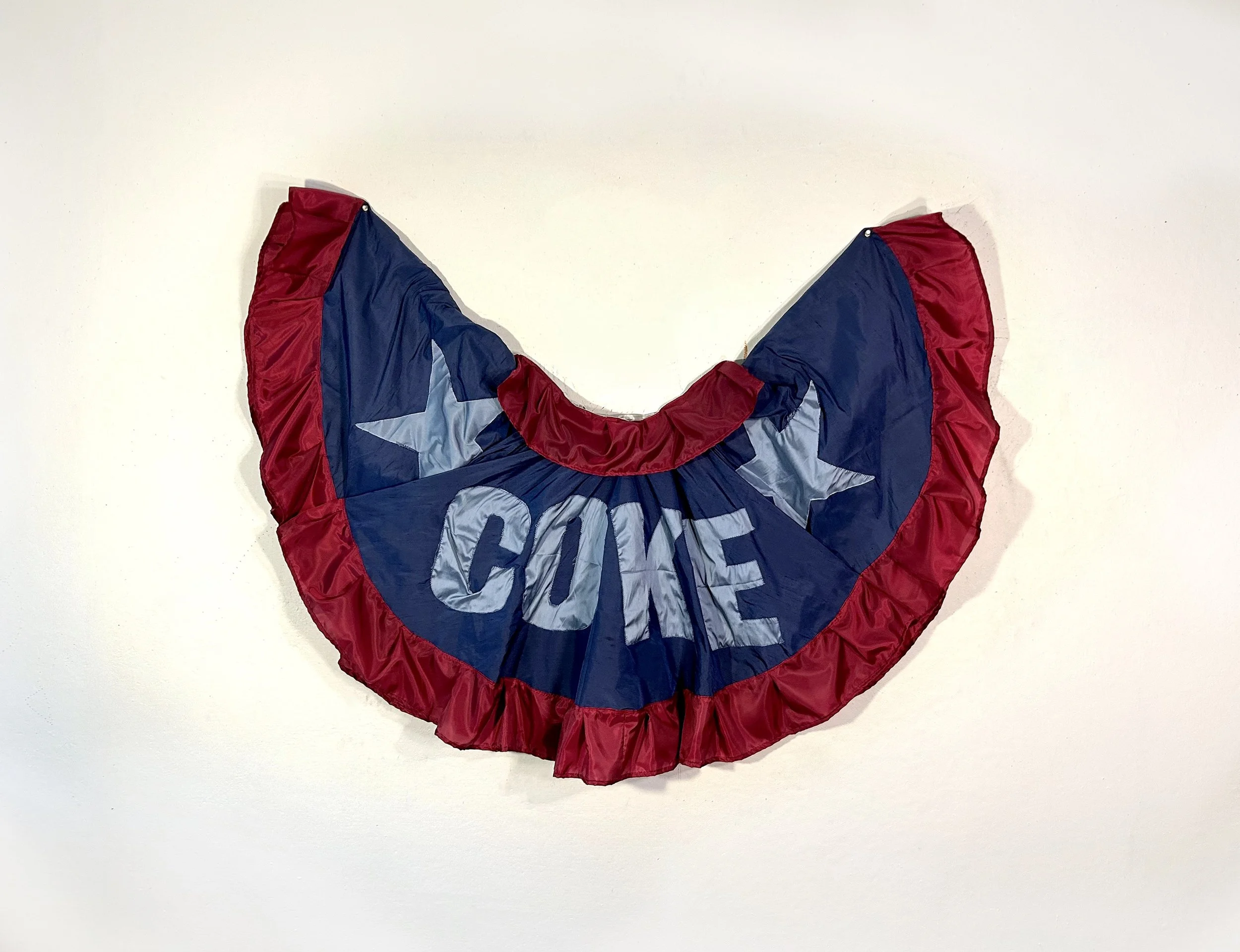 Coke skirt, Silk faldeo skirt, 28” radius, Note: Only one side shown