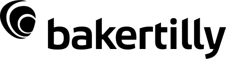 A logo on which is written in black bakertilly