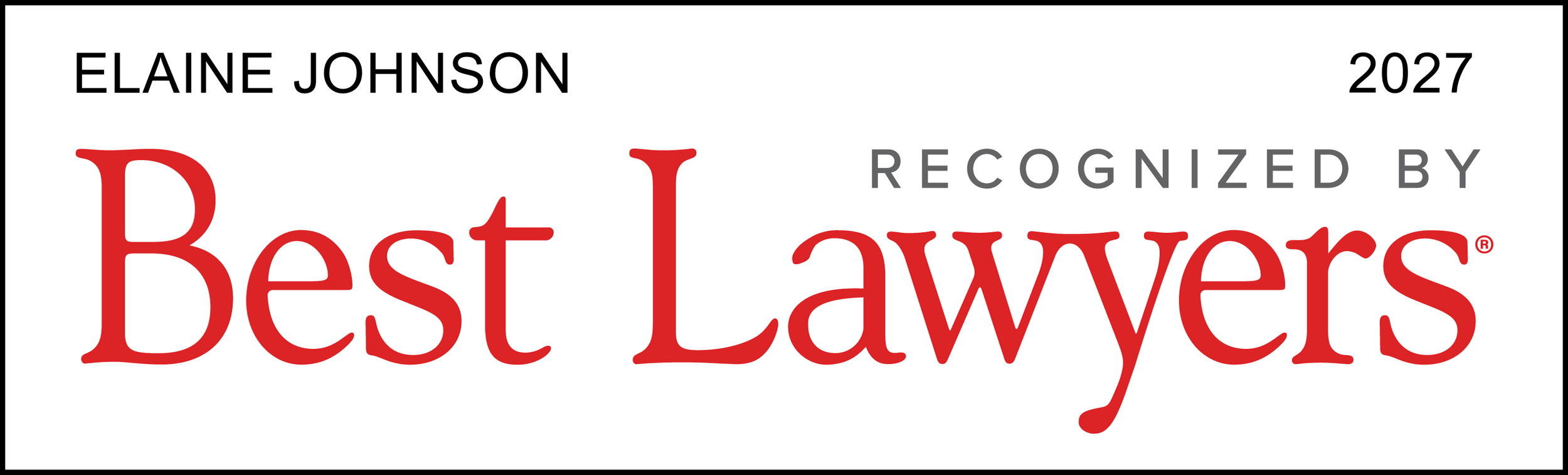 Elaine Johnson recognised by Best Lawyers 2027 as a leader in climate change, environment and planning law in Australia.