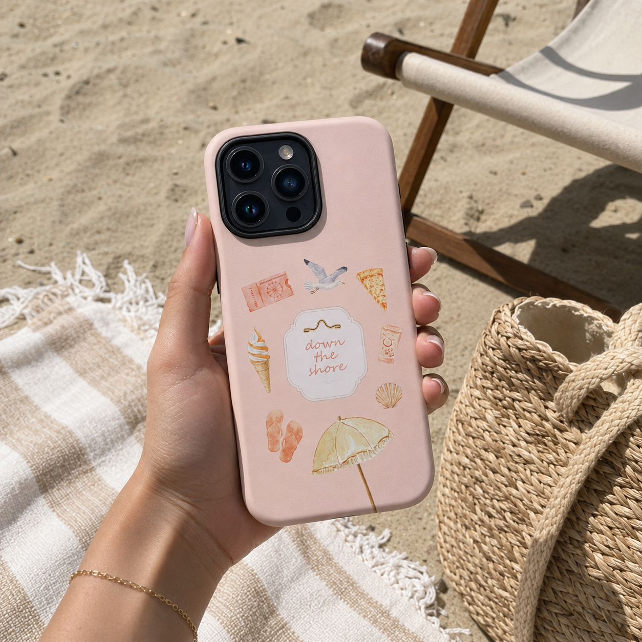 Down the Shore Pink Iphone Case Hero.png