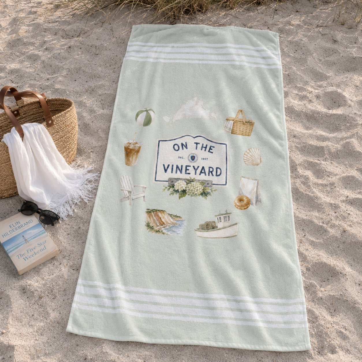 On the Vineyard Beach Towel