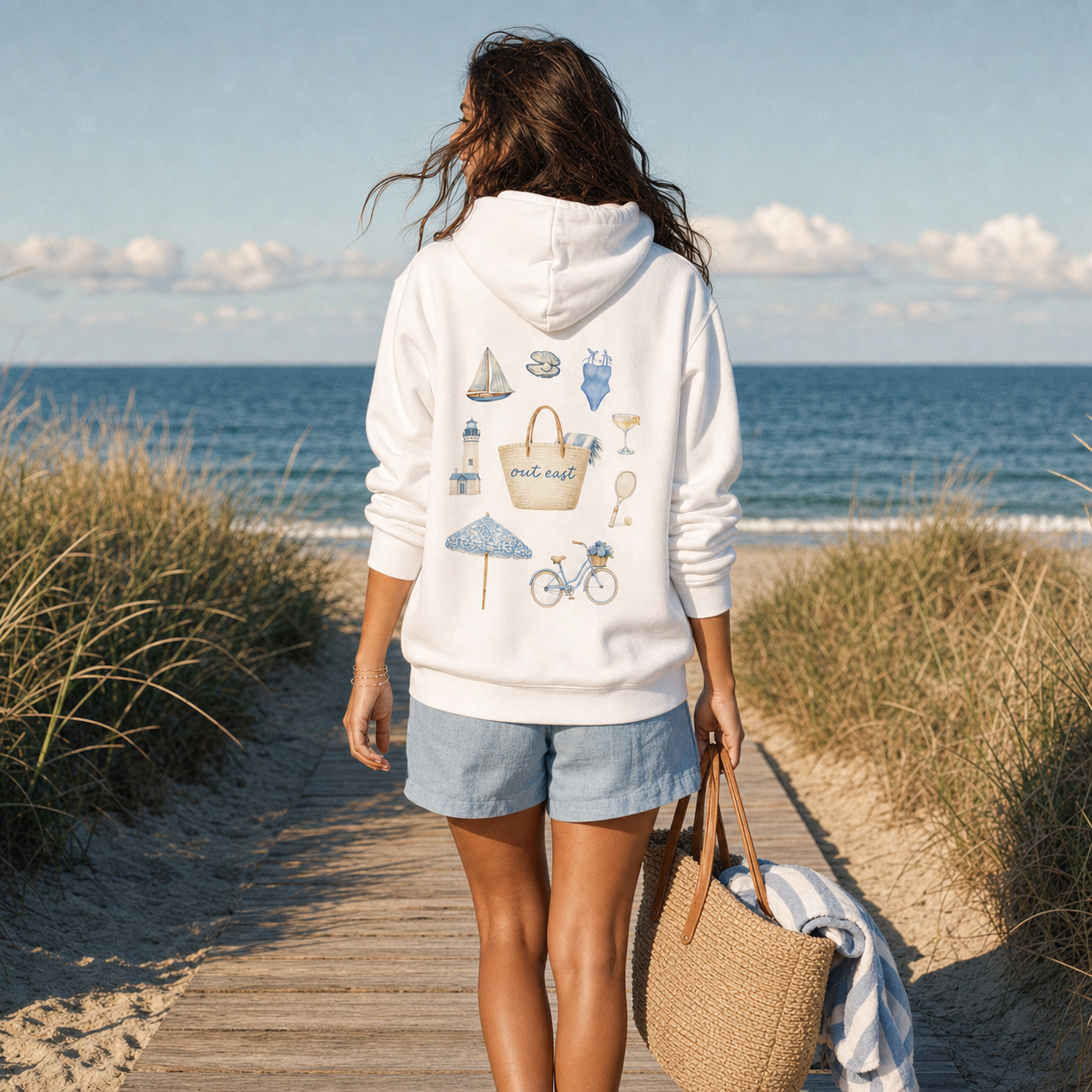 Out East Organic Hoodie | White