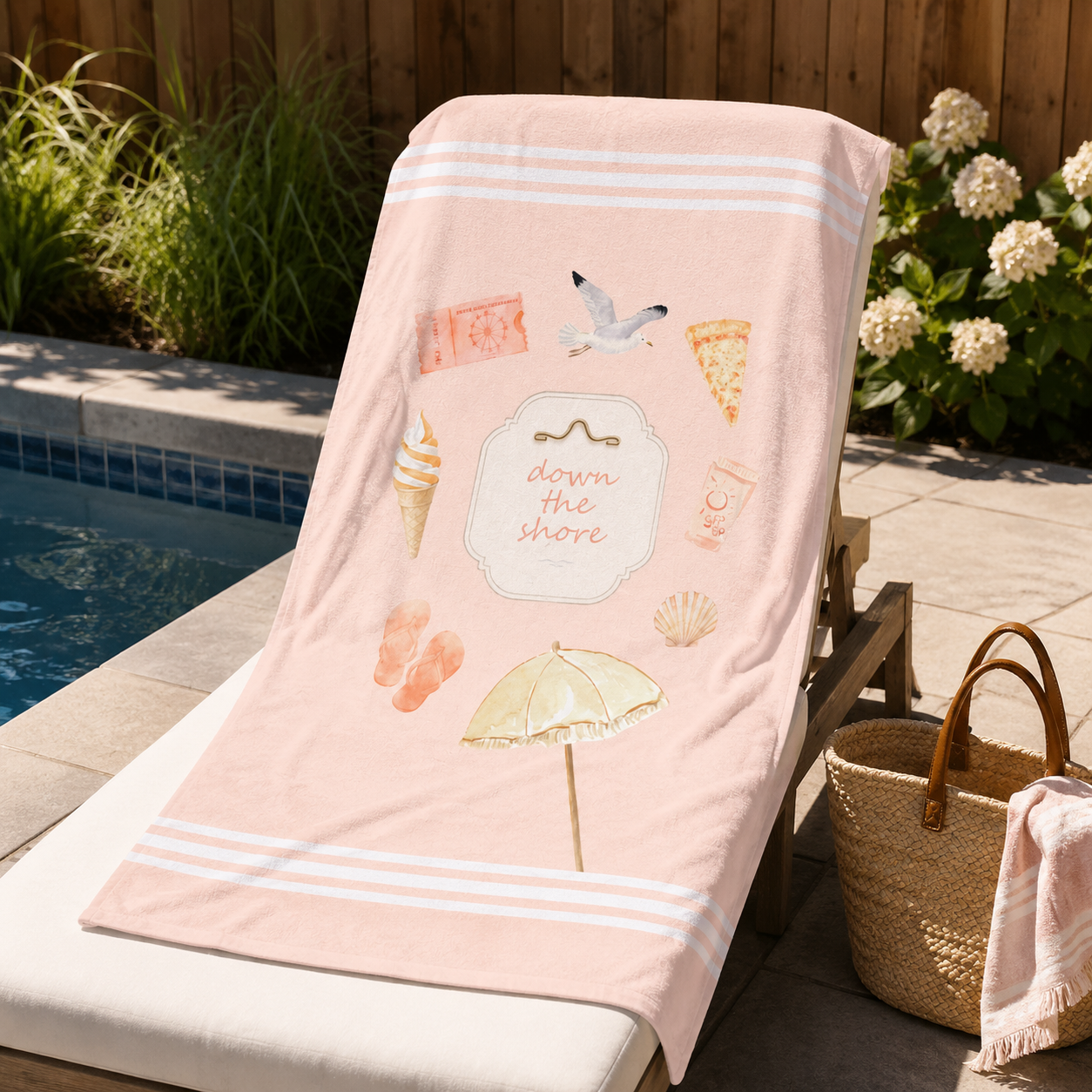 Down the Shore Beach Towel