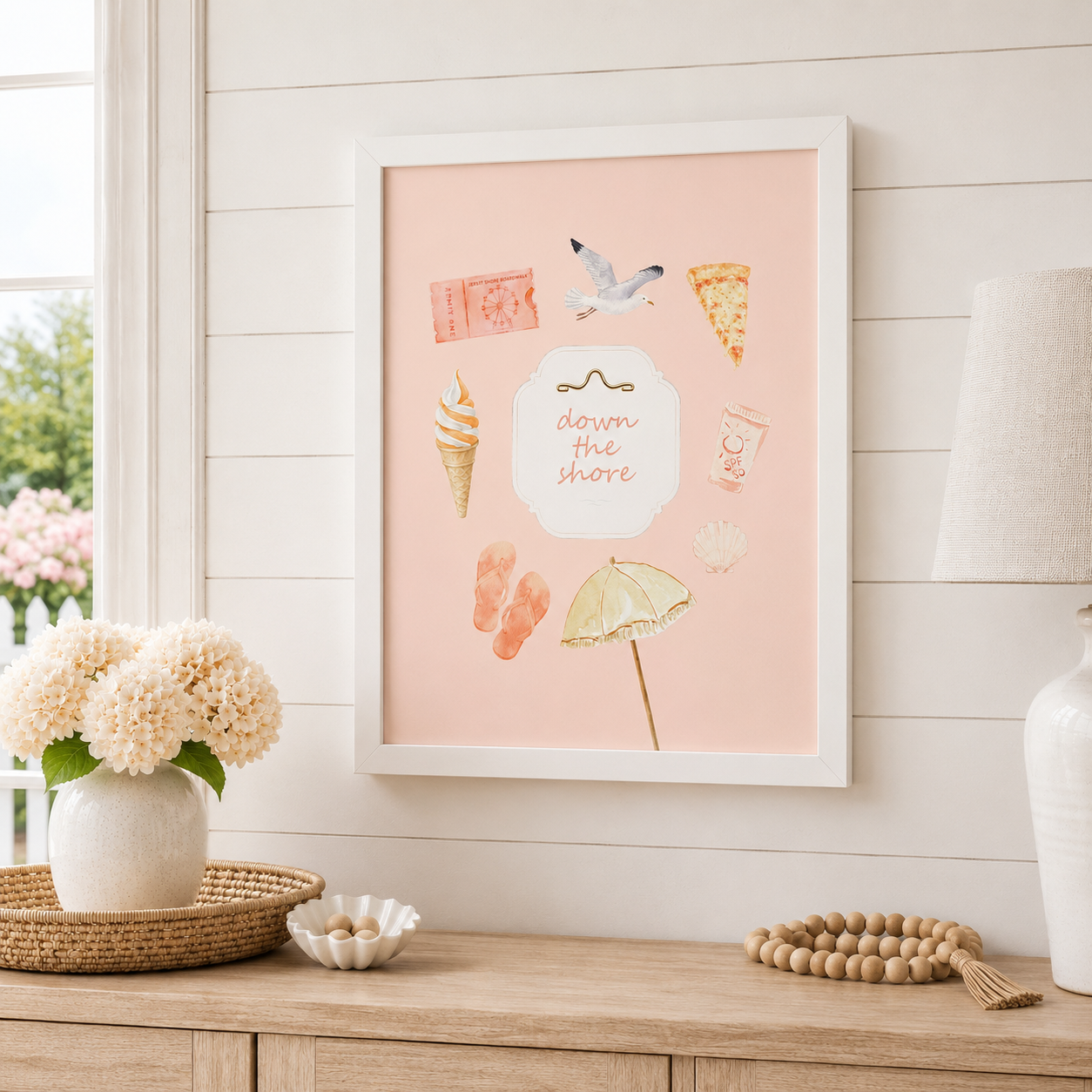 Down the Shore Framed Print