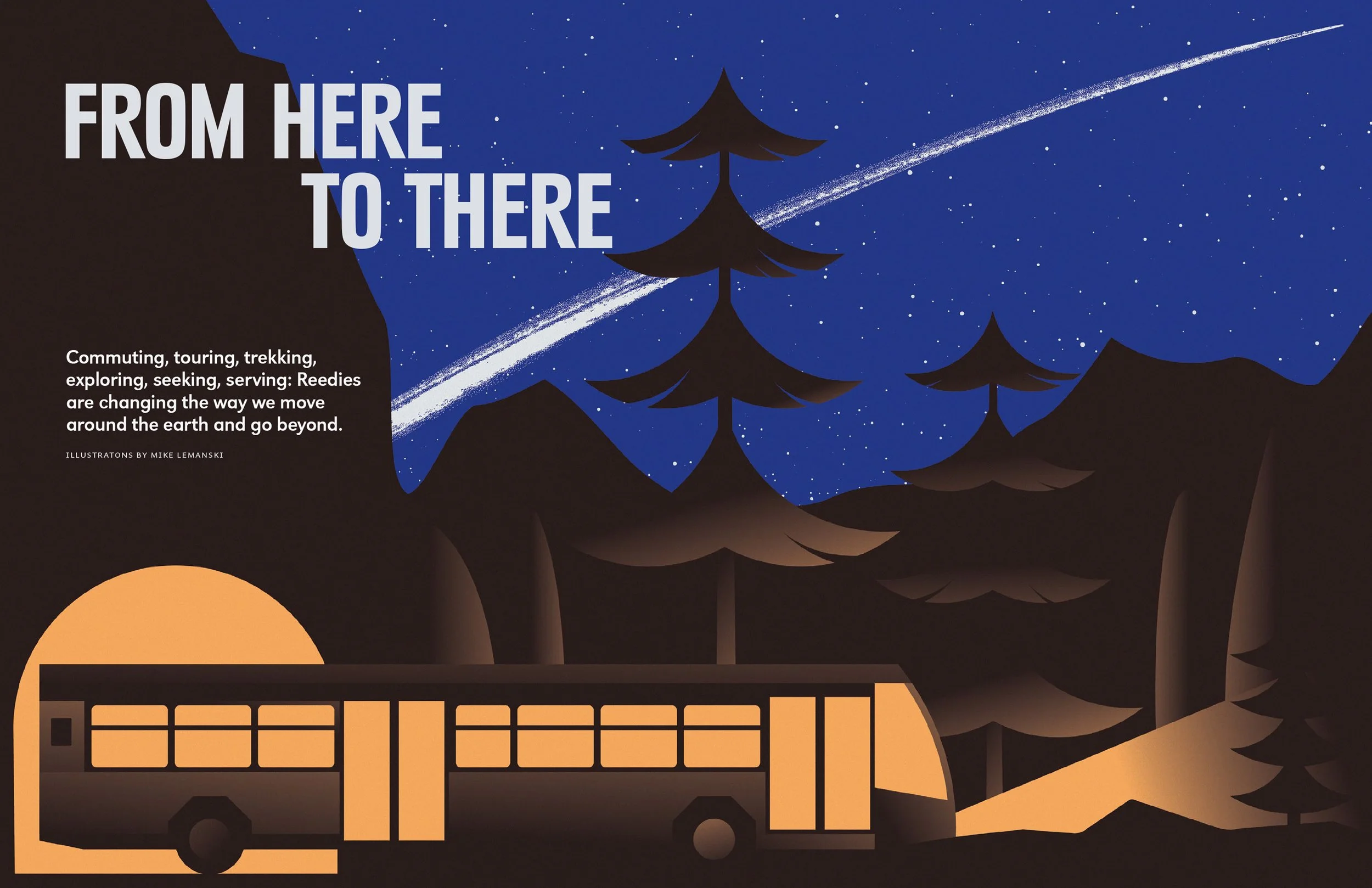 editorial art direction and design; collaboration with illustrator Mike Lemanski