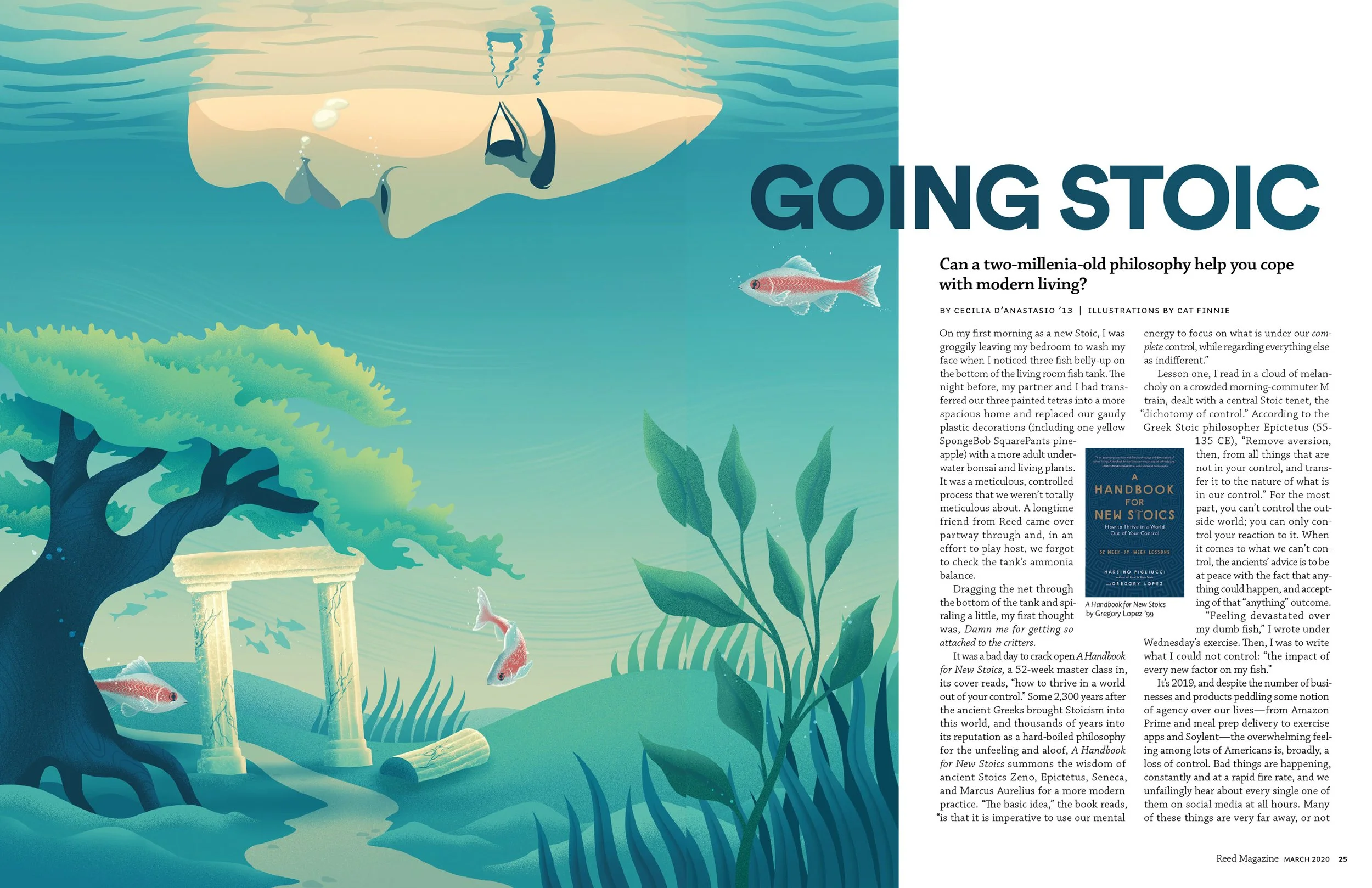 editorial art direction and design; collaboration with illustrator Cat Finnie