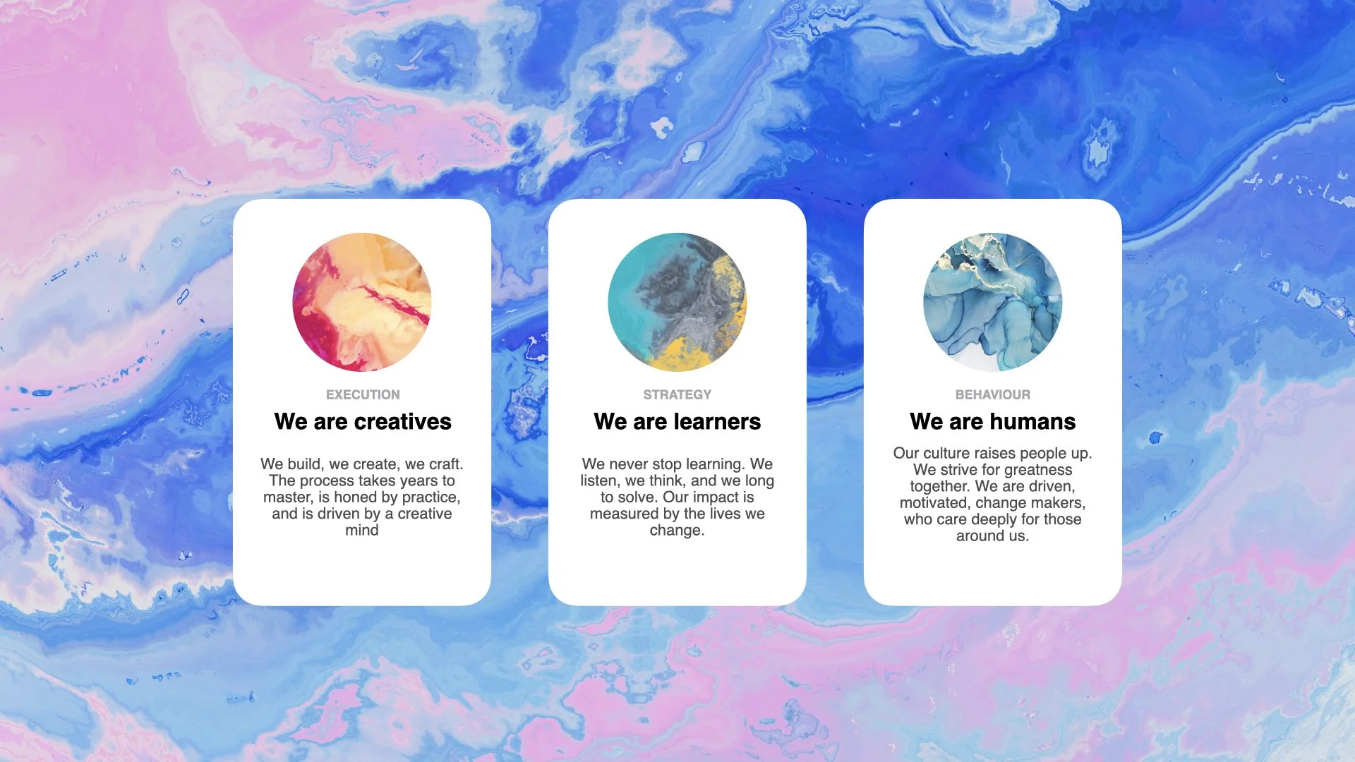 Defining team values