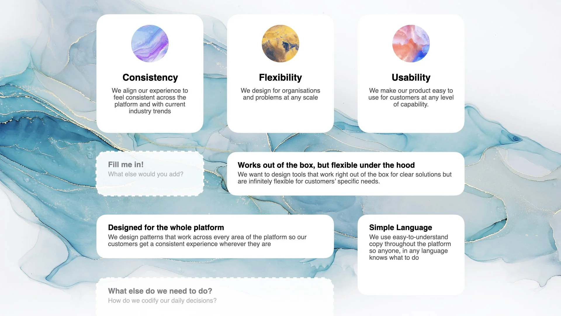 Embedding design principals