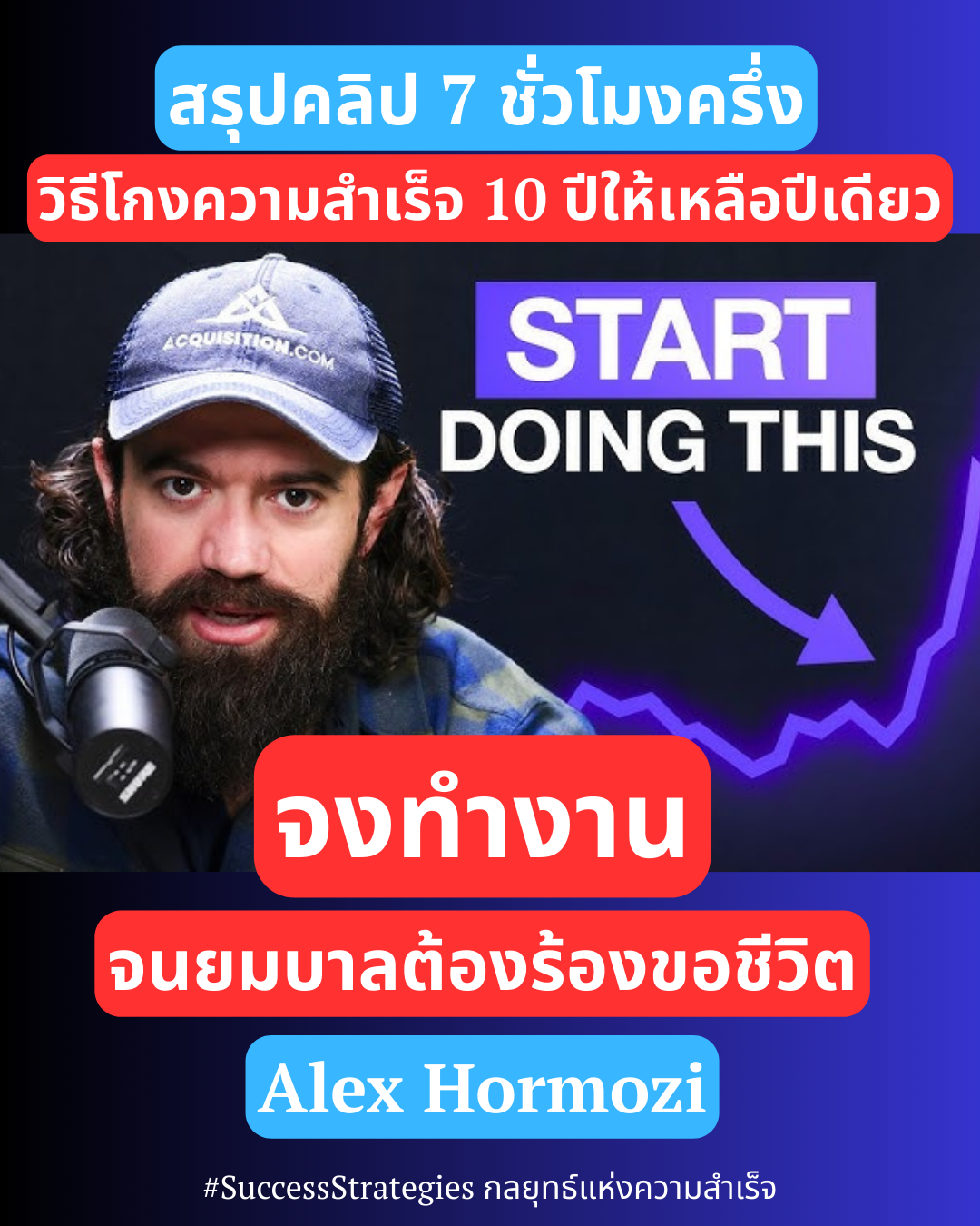 เมื่อคำว่า 'เหนื่อย' คือเชื้อเพลิง และคำว่า 'รวย' คือผลข้างเคียง : สรุปเนื้อหาโคตรดีจากคลิป 7 ชั่วโมงครึ่ง ฉบับ Alex Hormozi เจ้าของปรัชญาแห่งการทำงานหนักจนยมบาลต้องร้องขอชีวิต