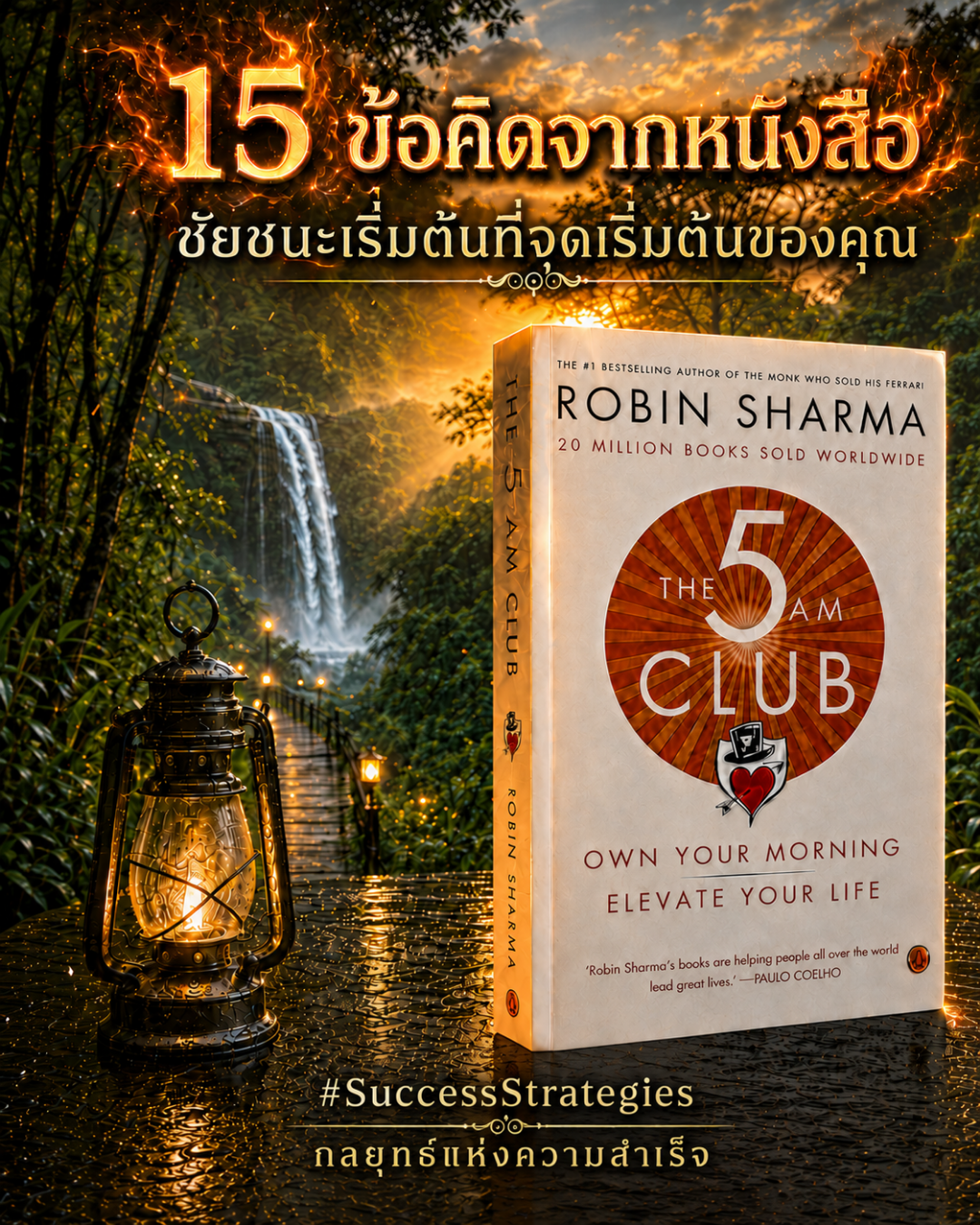 15 ข้อคิดจากหนังสือ THE 5 AM CLUB เขียนโดย Robin Sharma