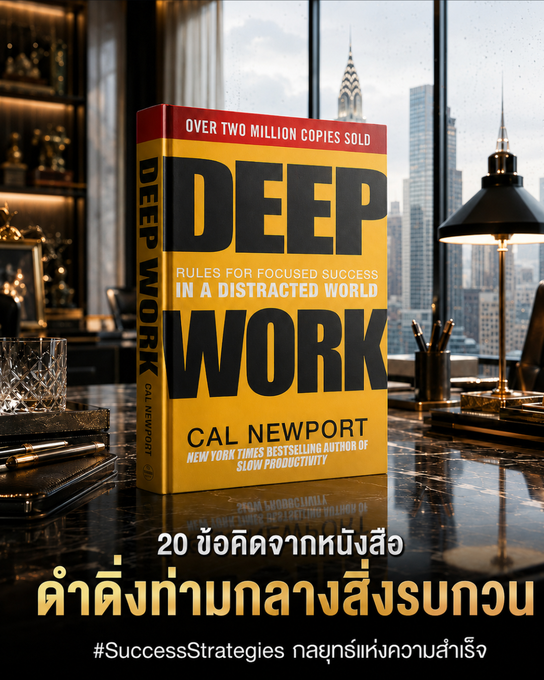 สรุป 20 ข้อคิดจากหนังสือ Deep Work : Rules for Focused Success in a Distracted World เขียนโดย Cal Newport