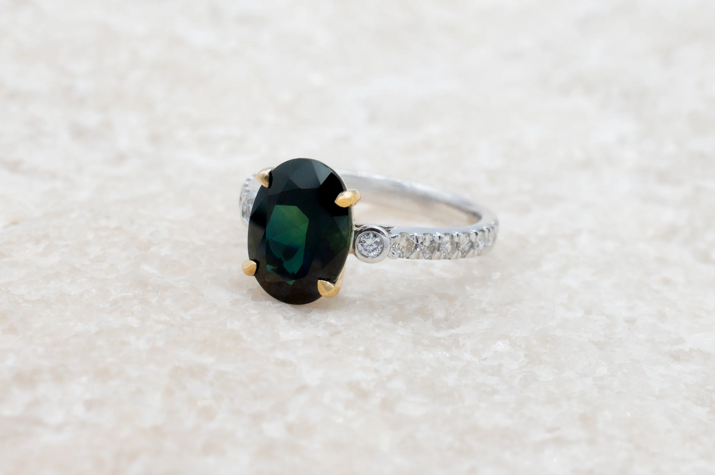 3.67ct Oval AUS Sapphire Ring