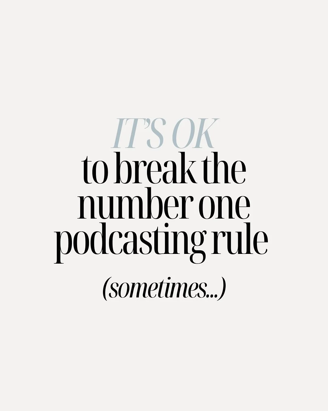 Consistency consistency consistency 🤯

Whether you&rsquo;re a new podcaster or a seasoned pro you&rsquo;ve probably heard this advice countless times.

And it IS important&hellip;

Aim for a consistent weekly release day and time, so that your liste