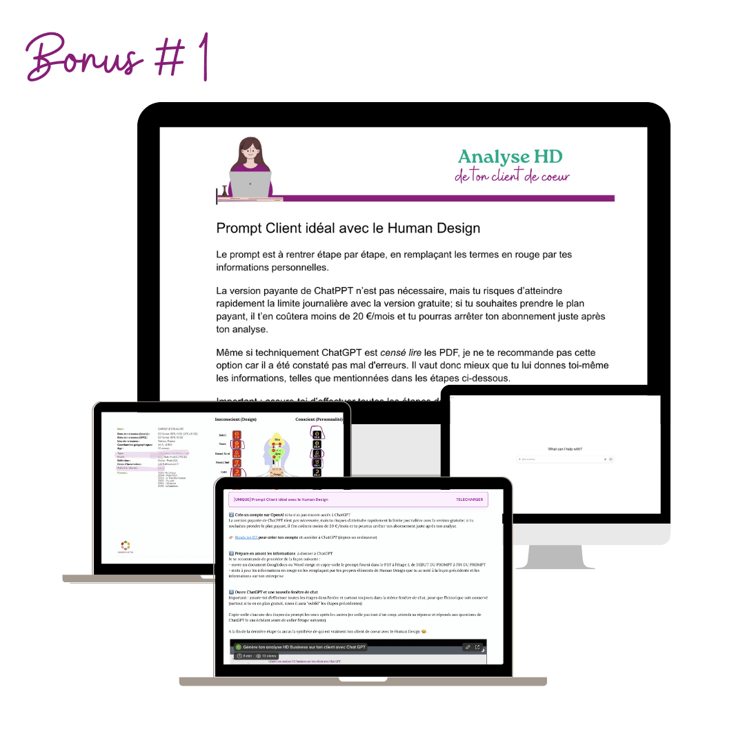 Capture d'écran d'un article ou d'une présentation sur l'analyse HD client avec plusieurs captures d'écran d'ordinateurs et d'applications