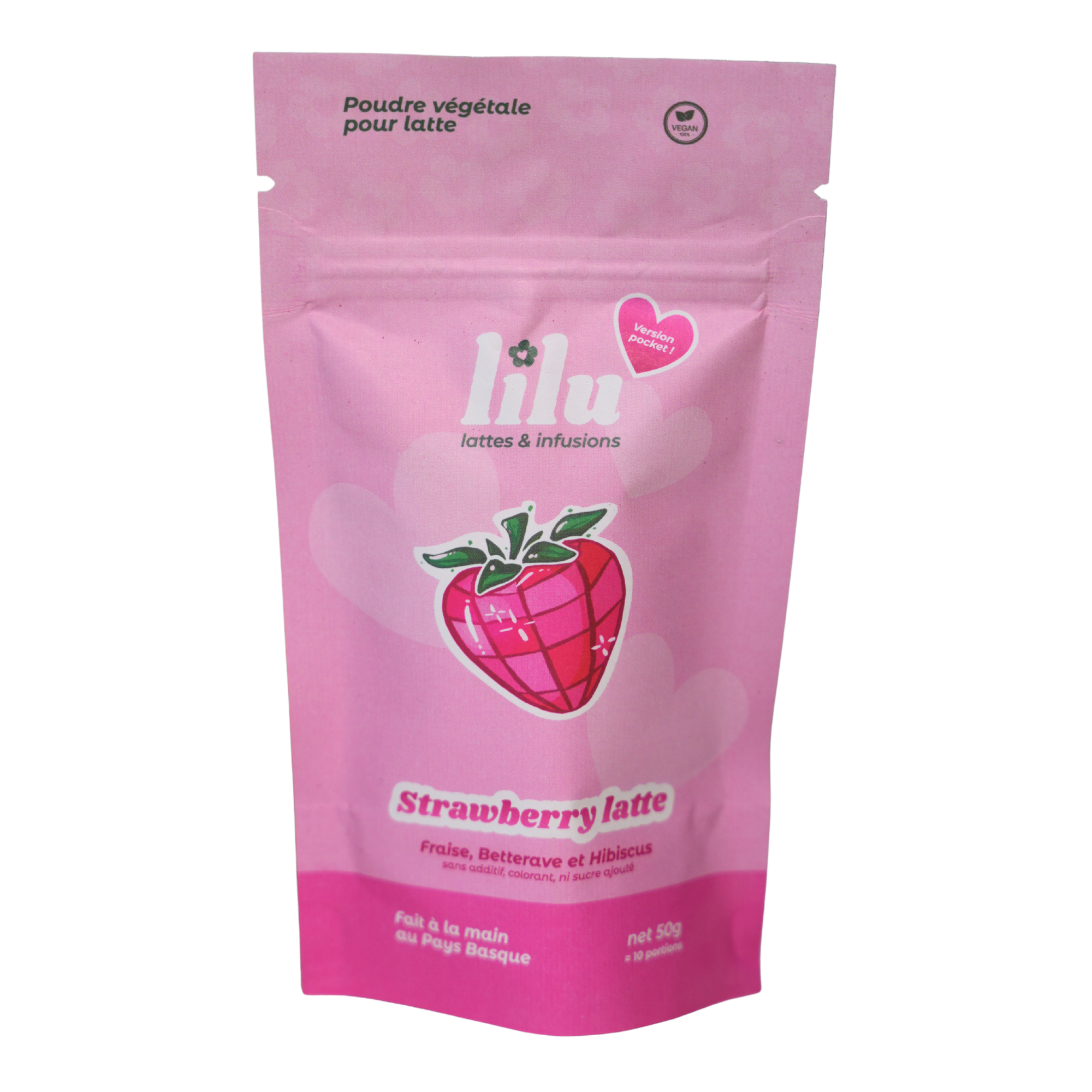 Pocket Strawberry Latte 50g