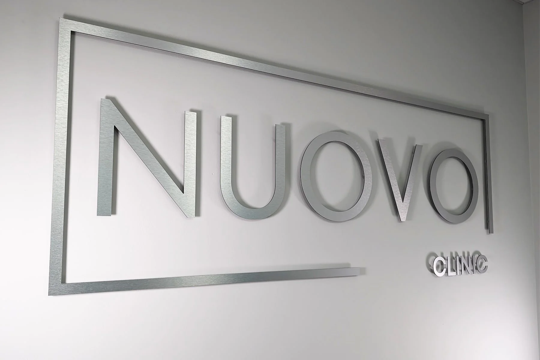 Brushed Aluminium Composite Rasied Logo