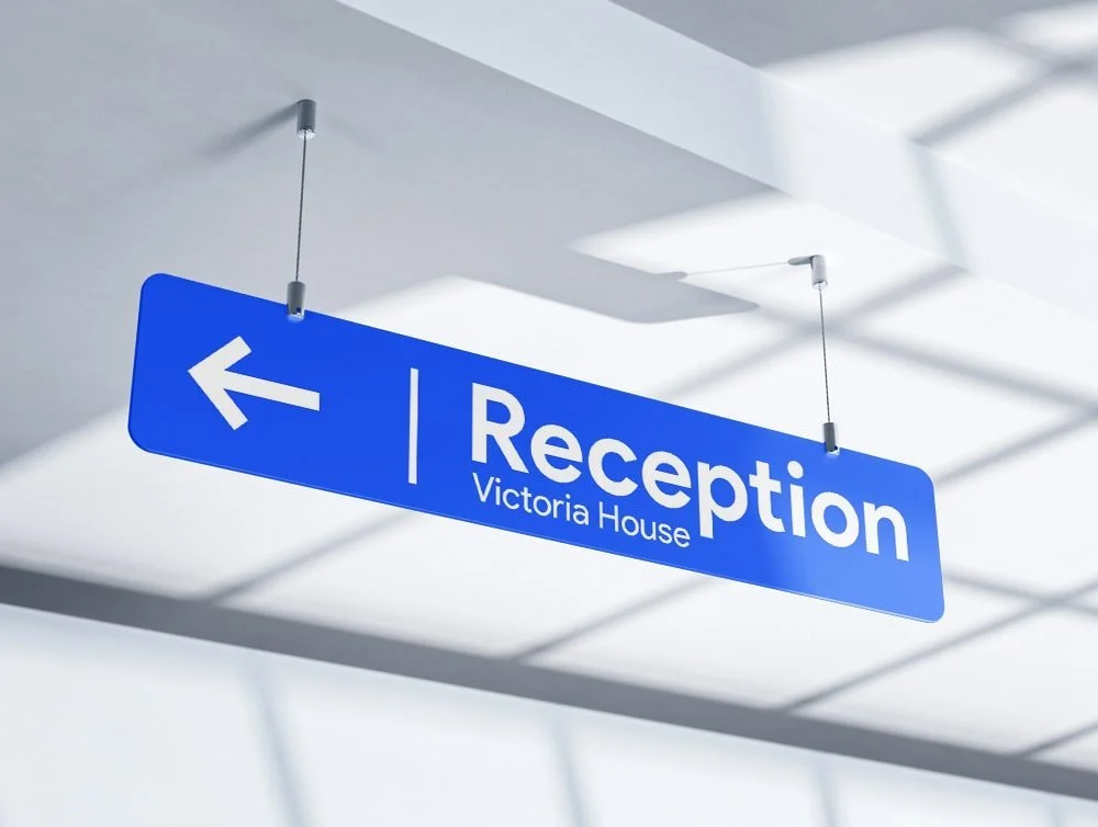 Ceiling Directional Signs Triangular Interchangeable Directional Signs