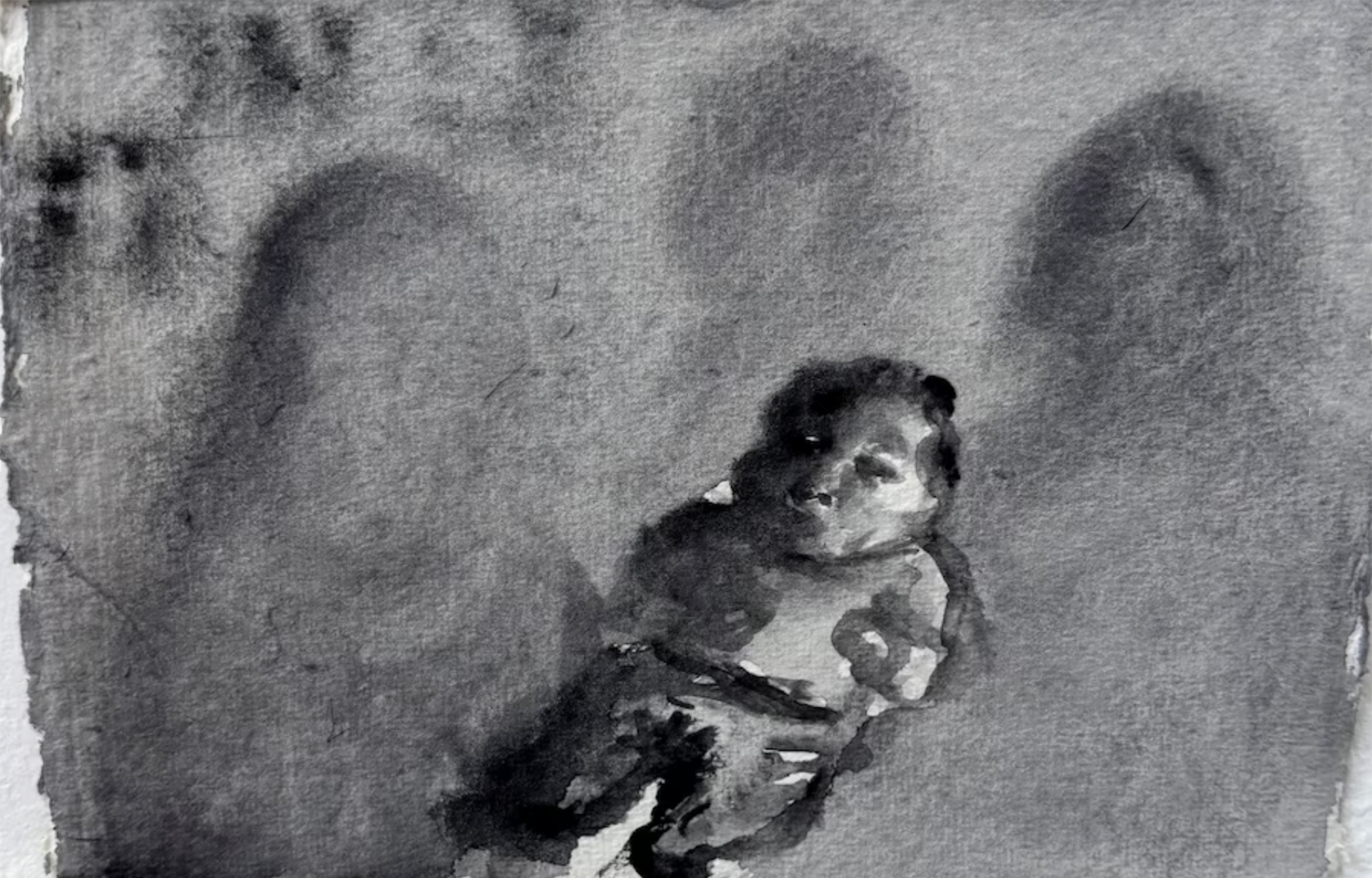 Only survivor, watercolor on paper (2025)